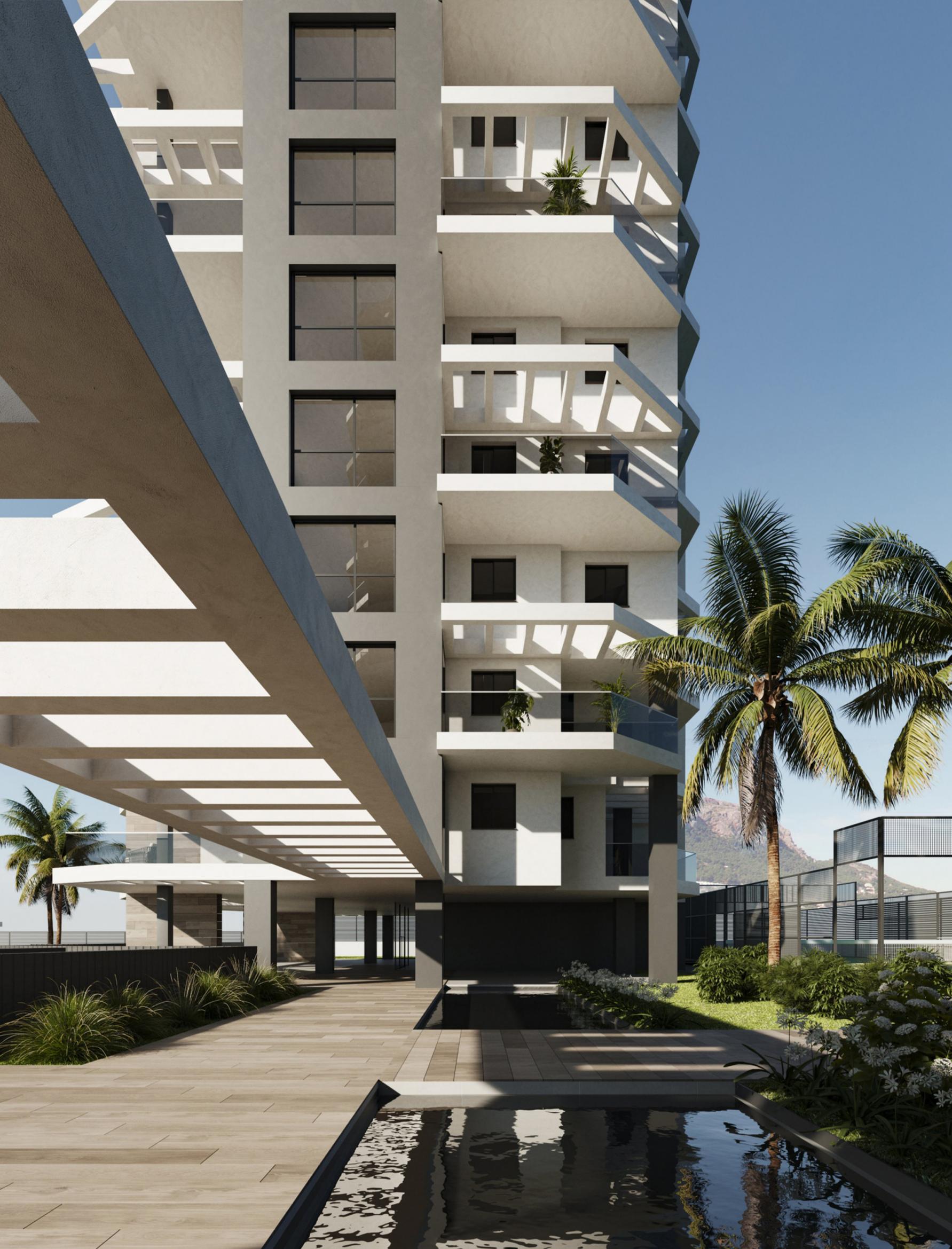 En-suite bathroom with walk-in shower in 3-bedroom apartment, Playa Arenal-Bol, Calpe