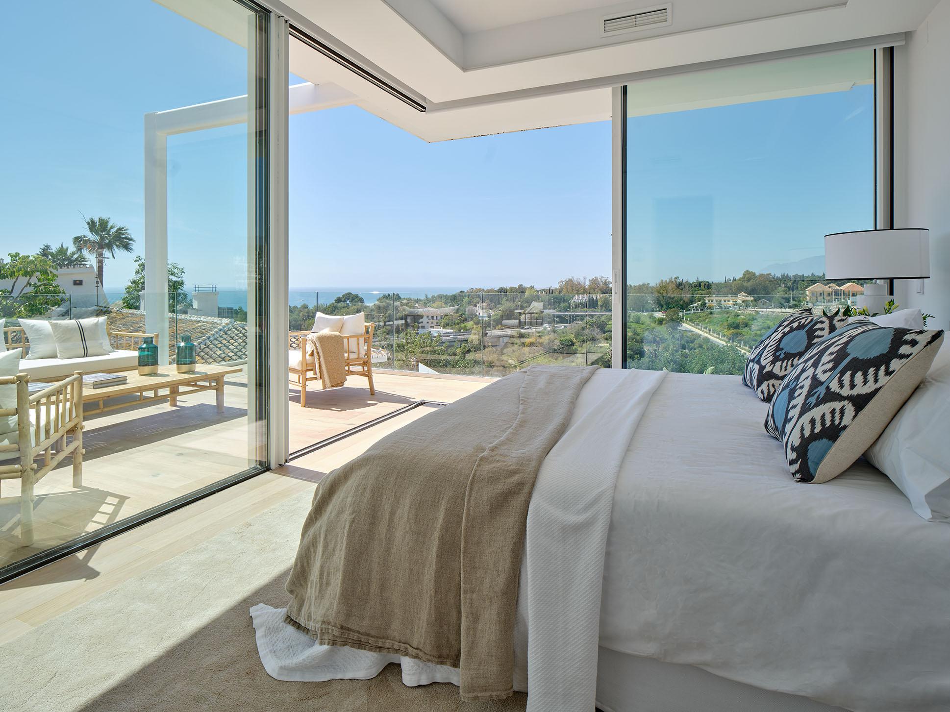Side elevation of new-build townhouse, Valdeolletas-Las Cancelas-Xarblanca, Marbella