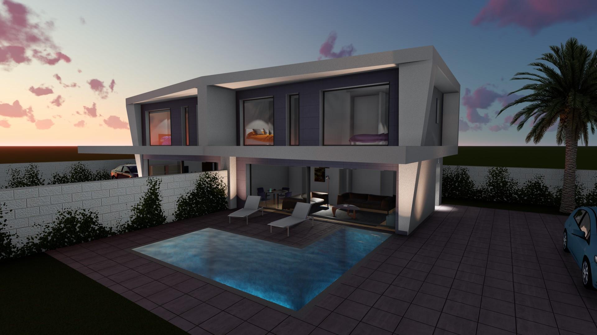 Fitted kitchen with integrated appliances in new-build townhouse, Monte y Mar, Gran Alacant