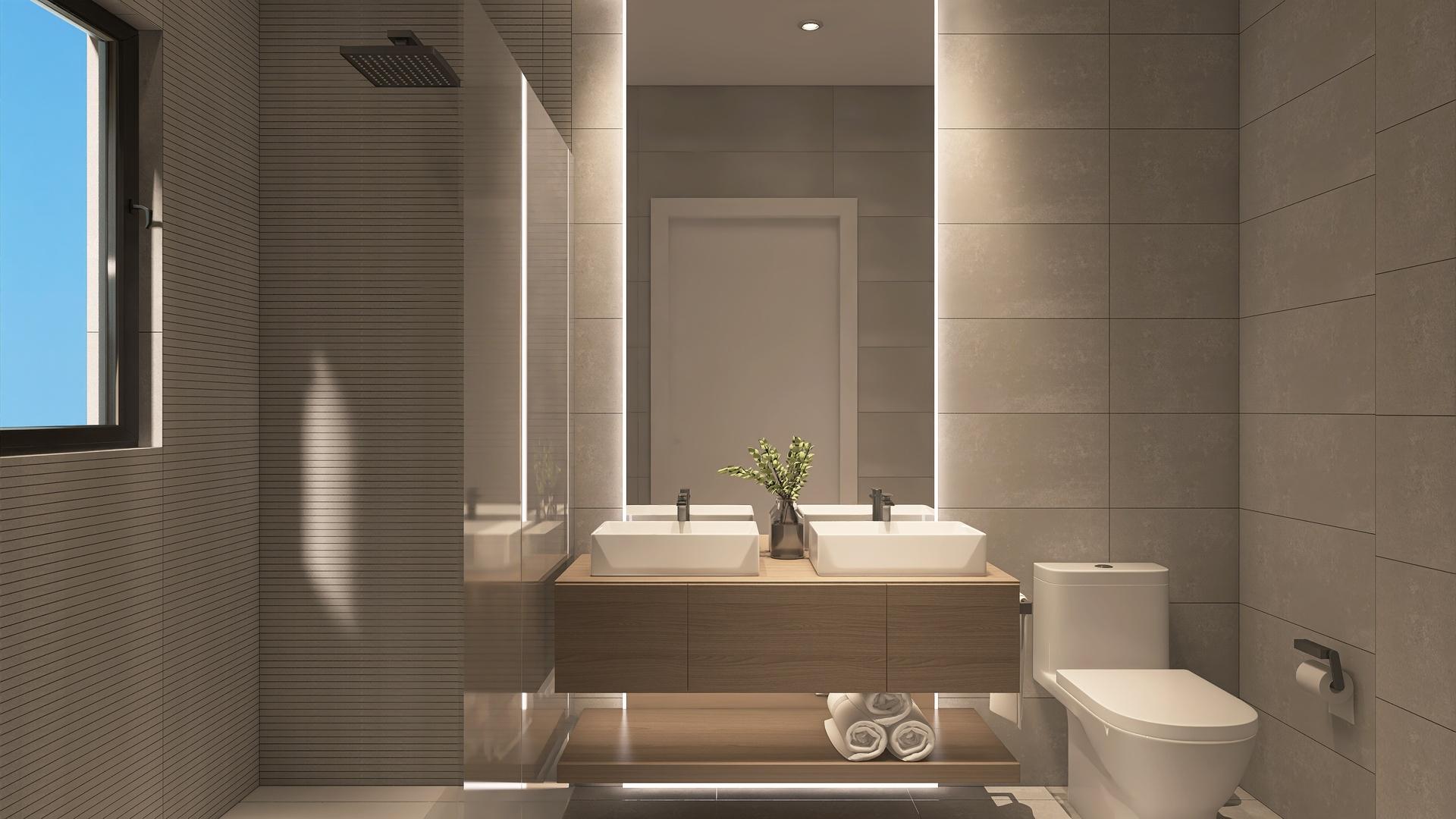 Second bedroom with window in 4-bedroom new-build townhouse, La Cala Golf, Mijas