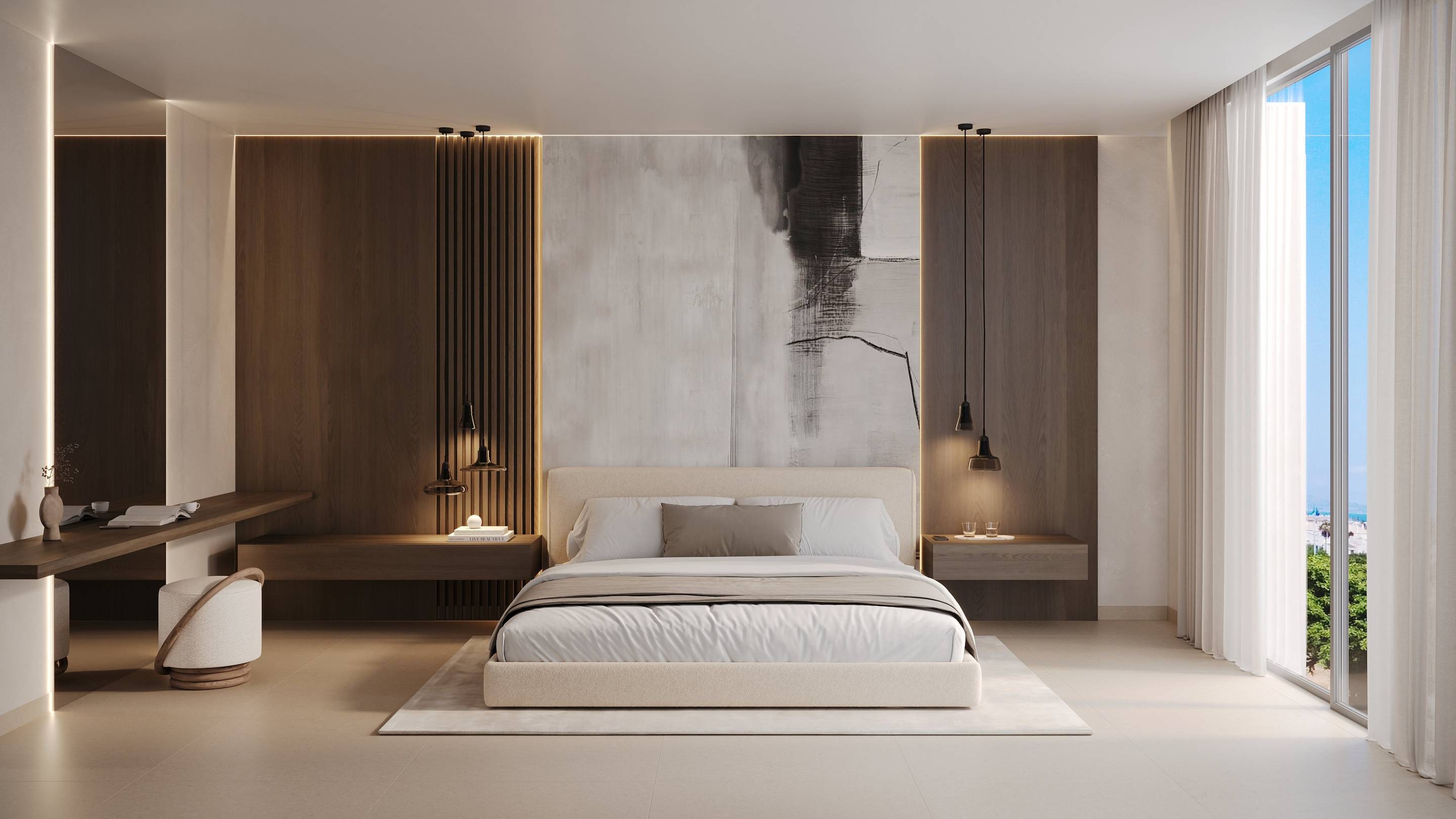 Lounge with natural light in ground-floor new-build bungalow, San Pedro, Marbella