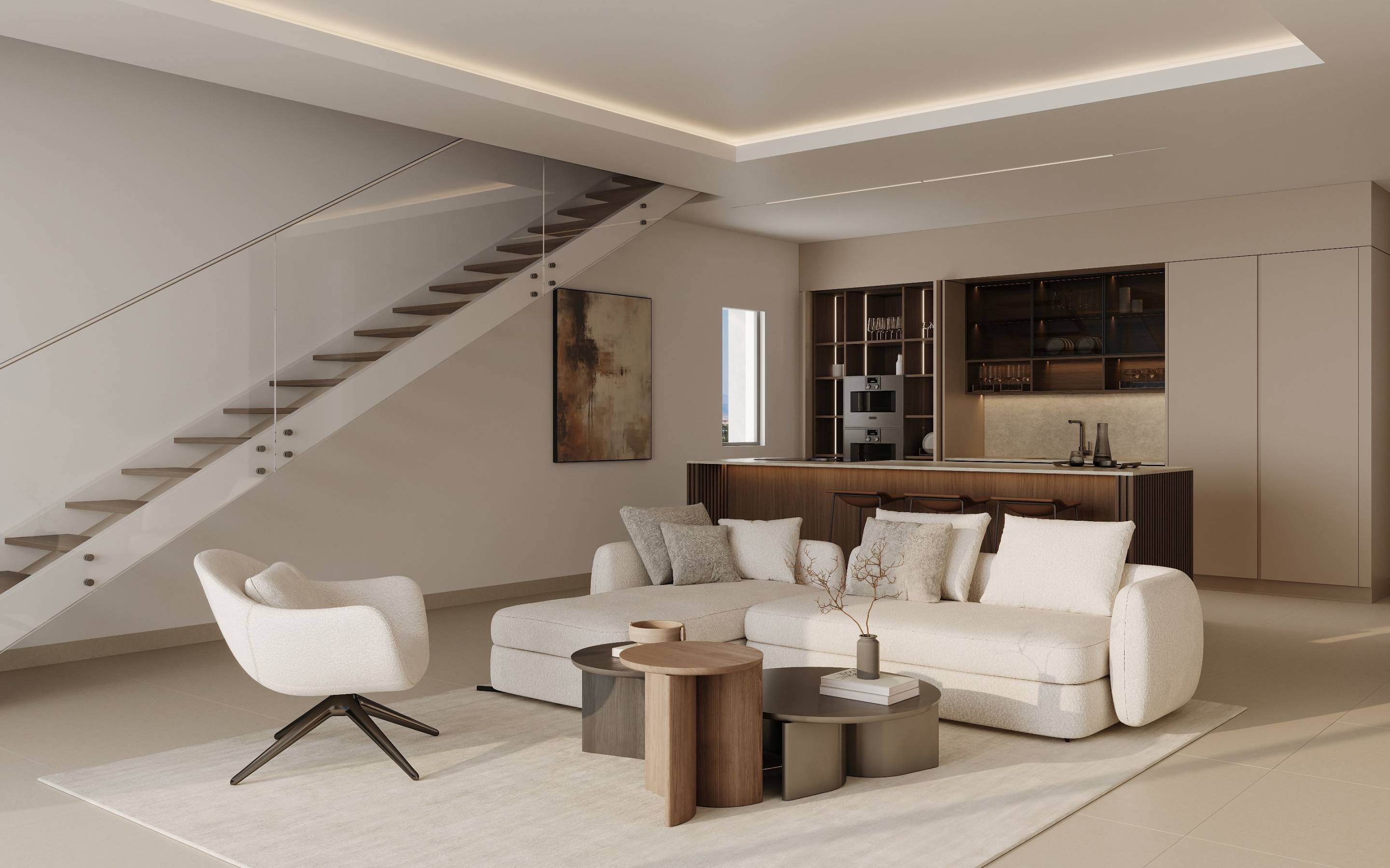 Master bedroom detail in 3-bedroom new-build bungalow, San Pedro, Marbella