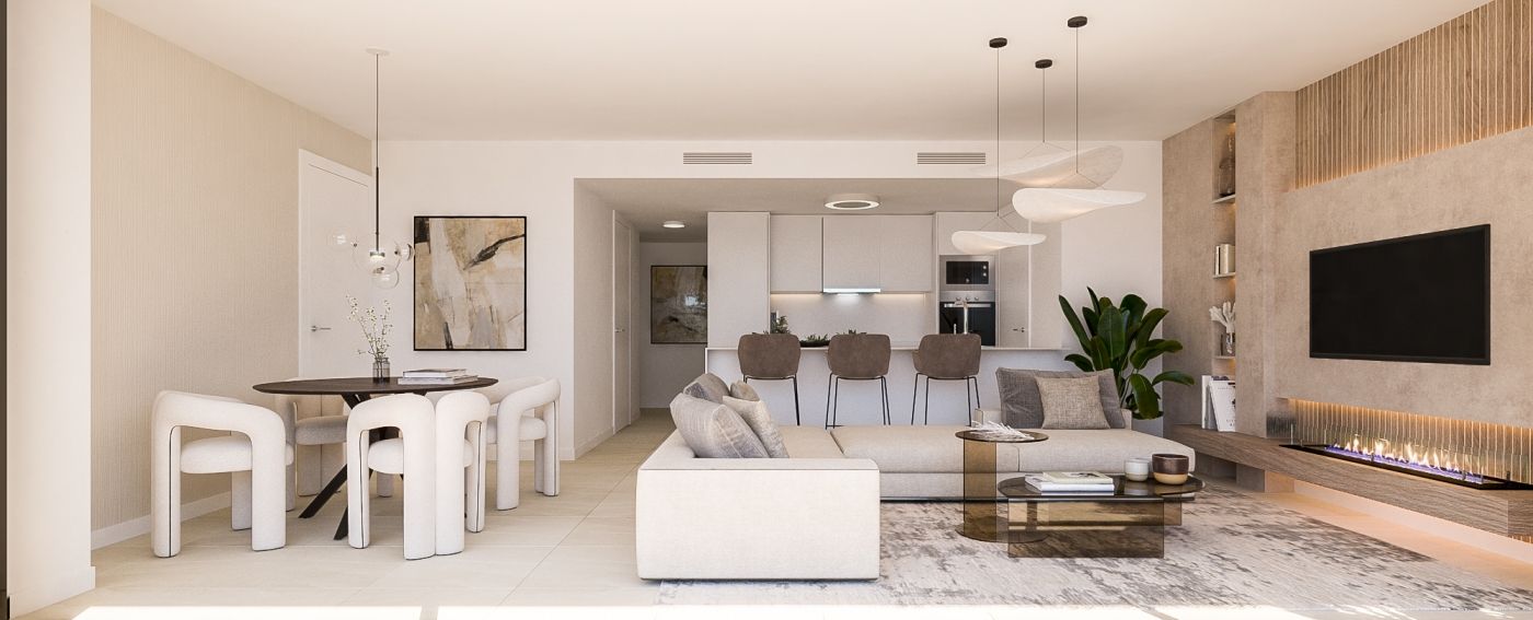 Kitchen with modern units in new-build penthouse, Arroyo Vaquero, Estepona