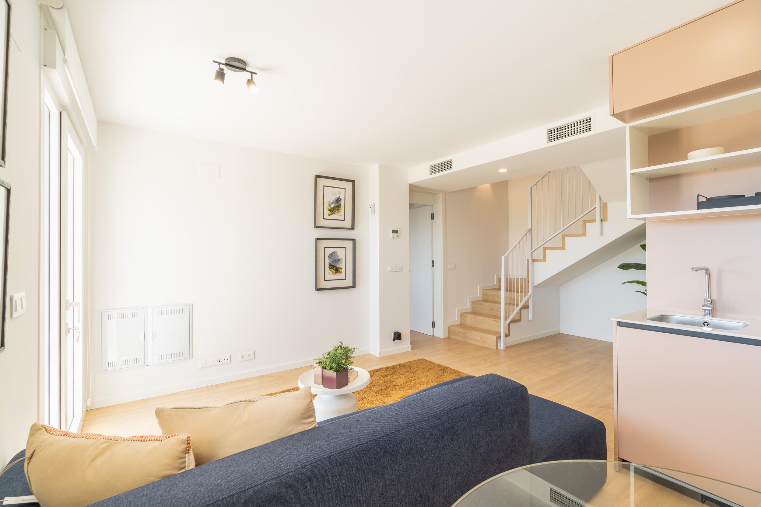 Terrace railing and bay view from upper level, Montebello townhouse