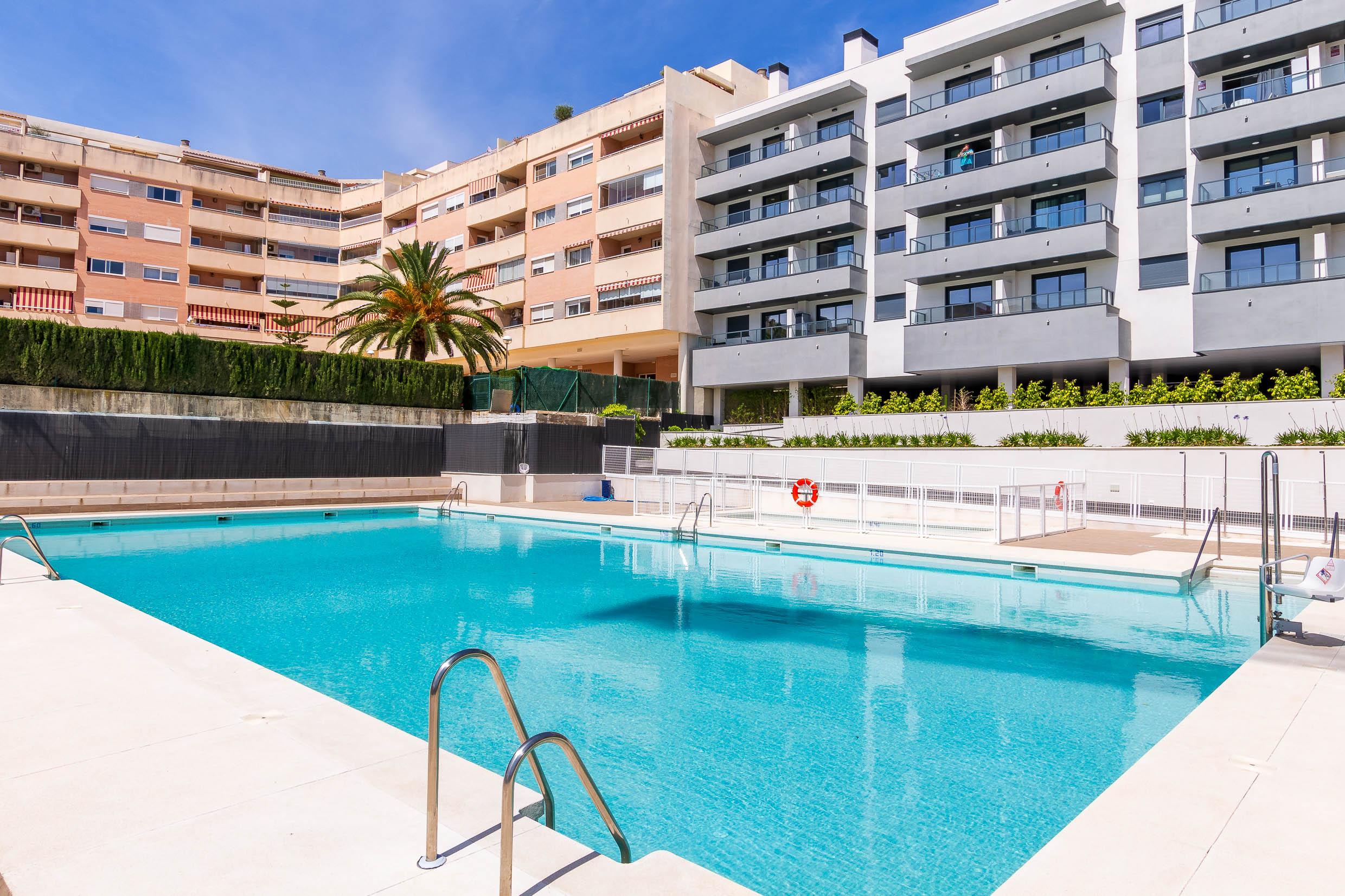 Main entrance to residential complex, Las Lagunas, Mijas