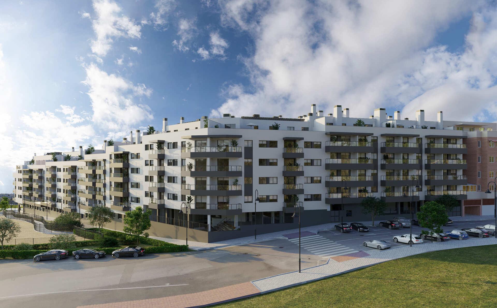 Fitted kitchen with appliances in 2-bed new-build apartment, Las Lagunas
