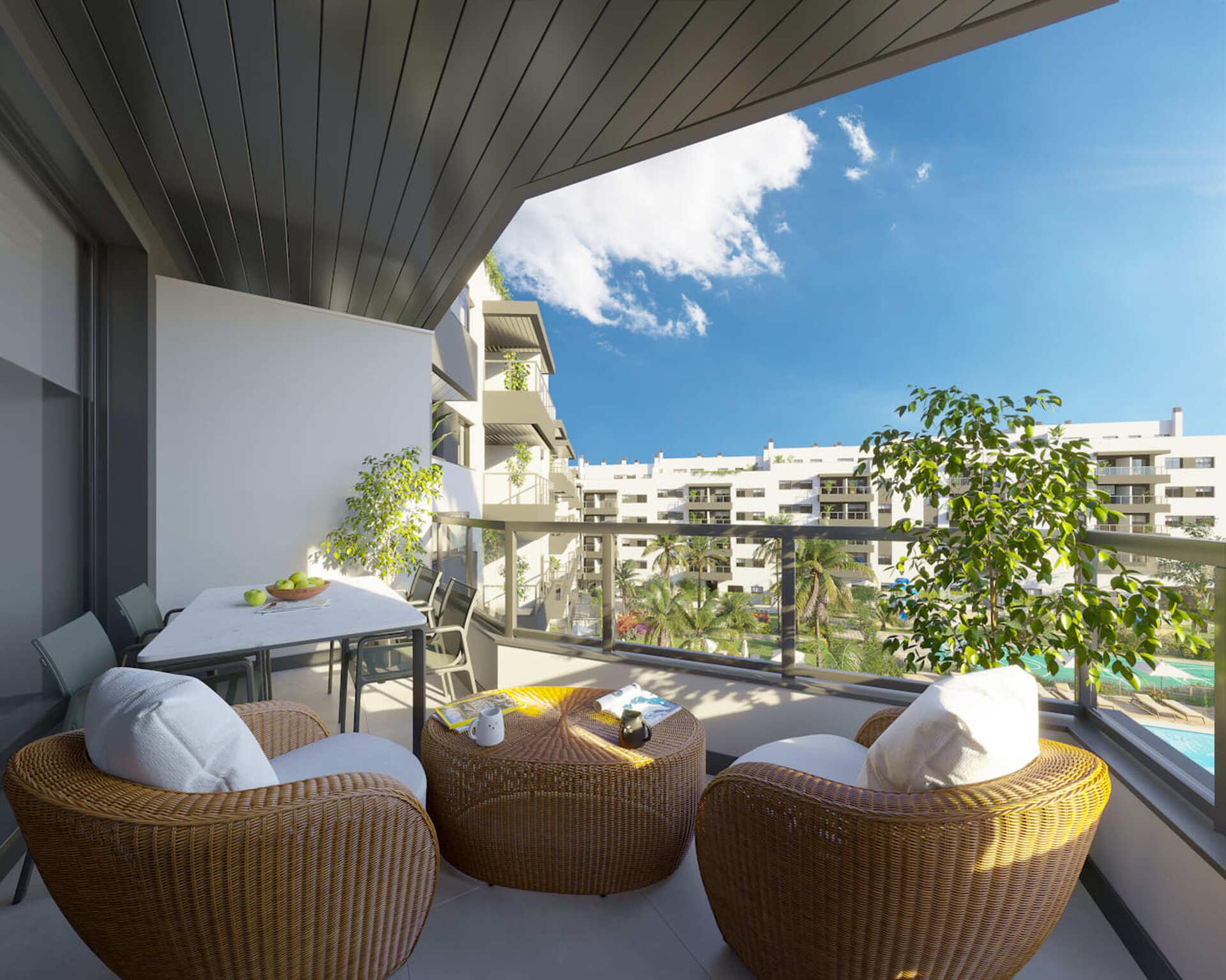 Children's play area in residential complex, Las Lagunas, Mijas