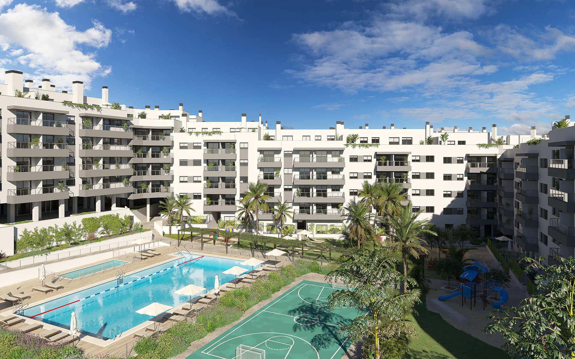 Terrace on 5th floor of new-build penthouse, Las Lagunas, Mijas