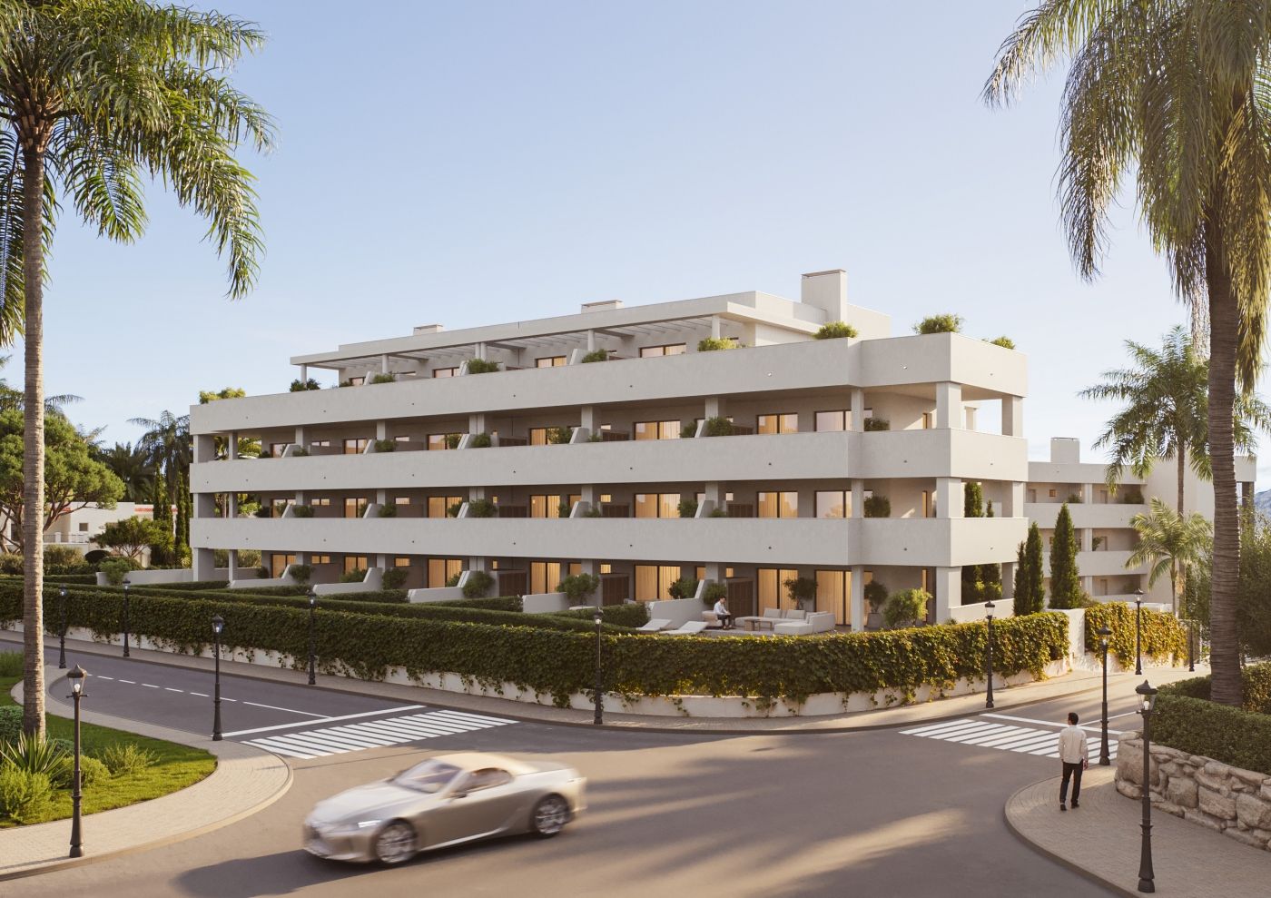 Hallway and internal layout of 1-bedroom apartment, El Castillo, Manilva