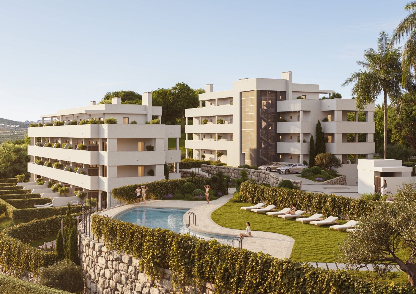 Penthouse for sale in El Castillo, Manilva - exterior view of top-floor new-build development