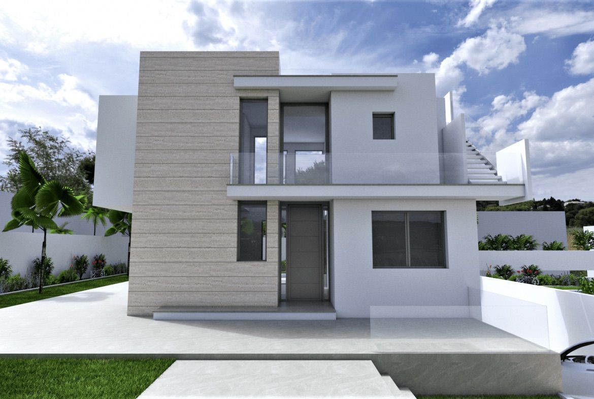 Upper floor layout plan showing solarium level of 3-bedroom villa in Sector 25, Torrevieja