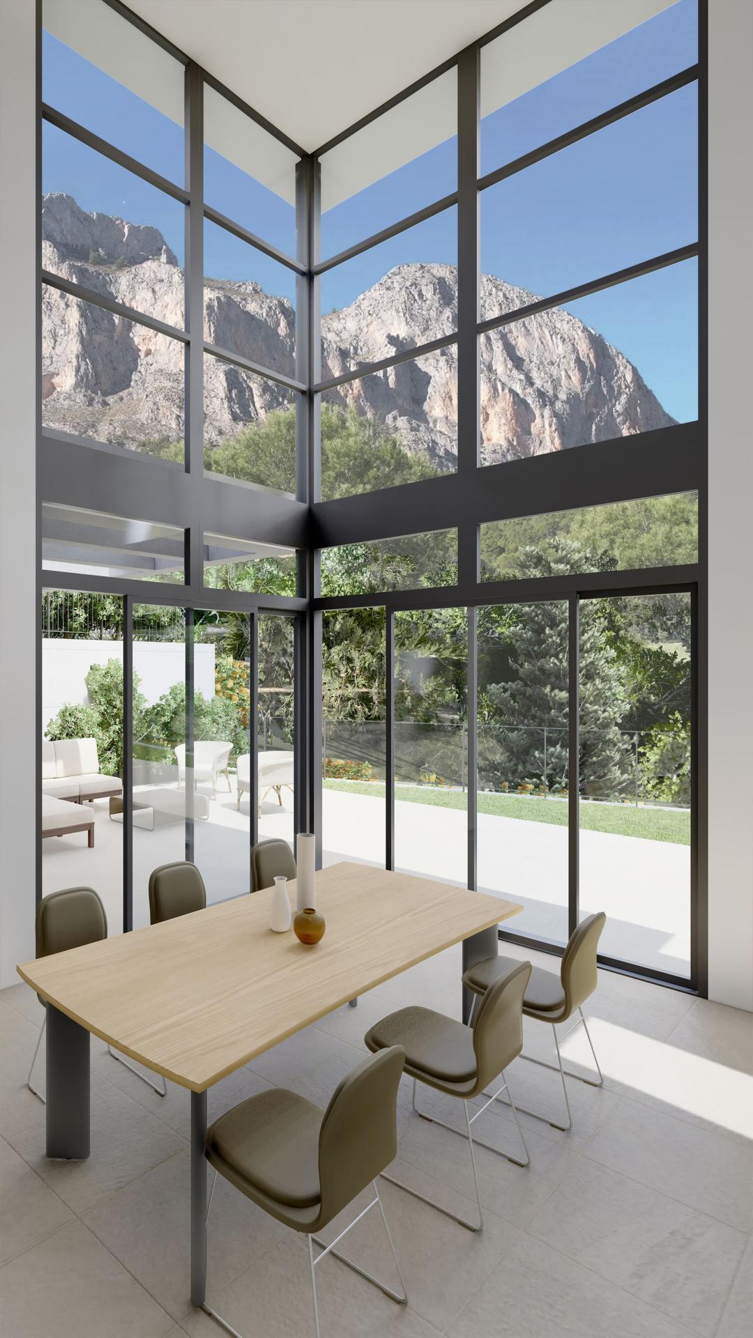 Front elevation of 3-bedroom new-build villa in Pla de Cantal, Polop