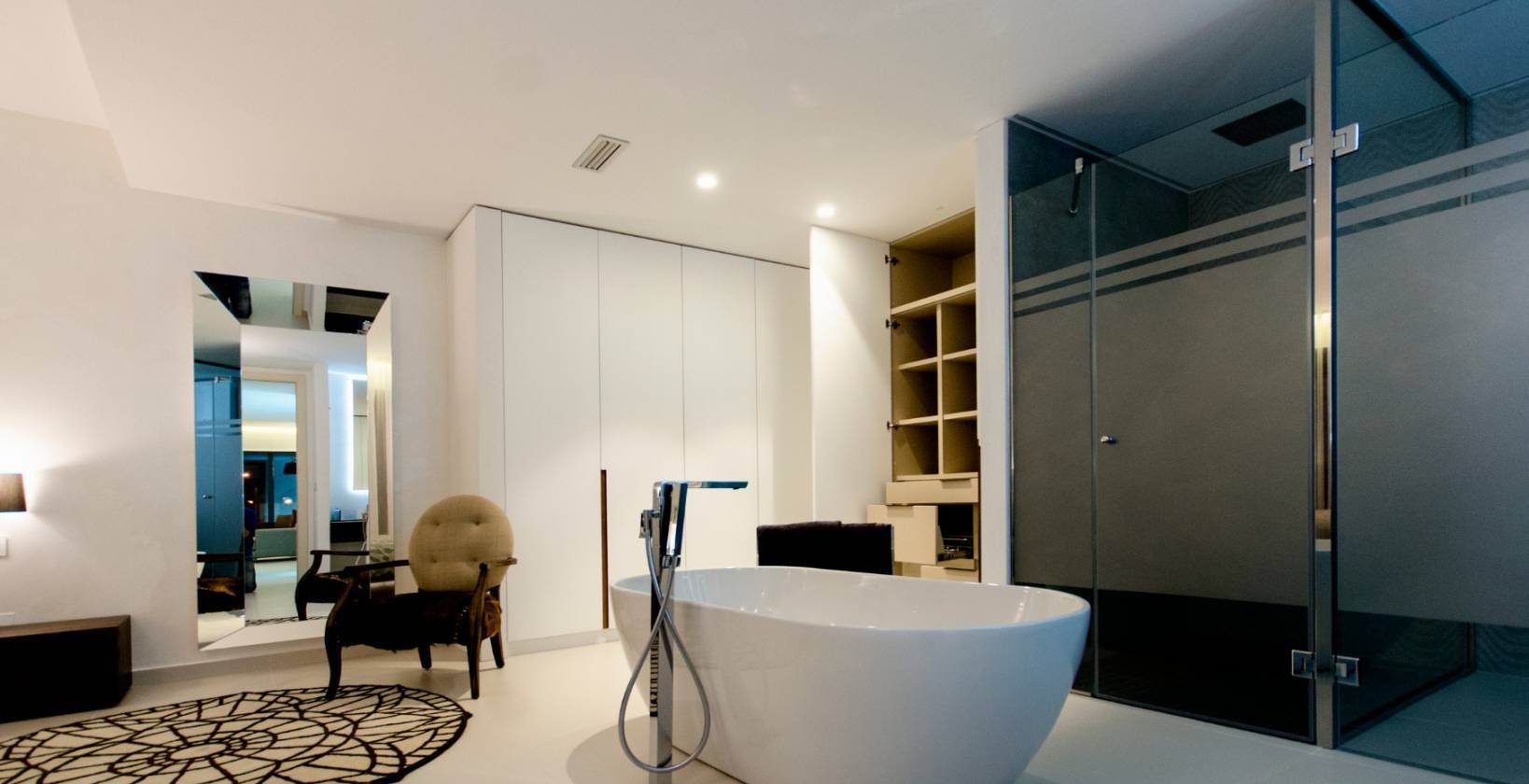 Private garage interior of new-build villa, Campoamor