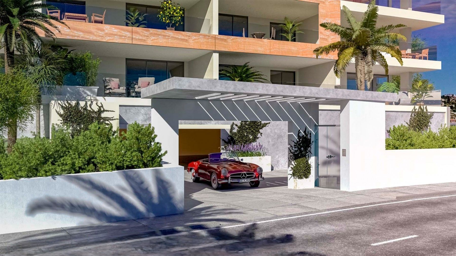 Entrance hallway in 3-bedroom new-build penthouse, El Higuerón, Fuengirola