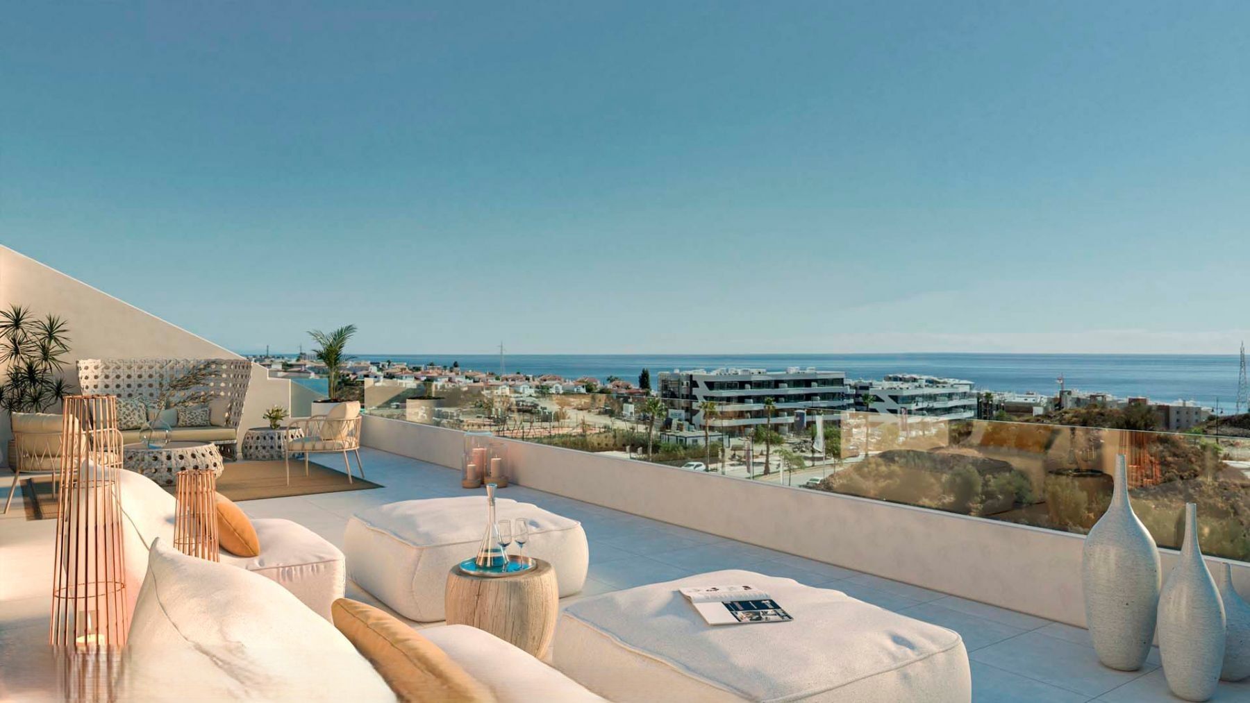 Penthouse terrace with outdoor seating area, third floor, El Higuerón