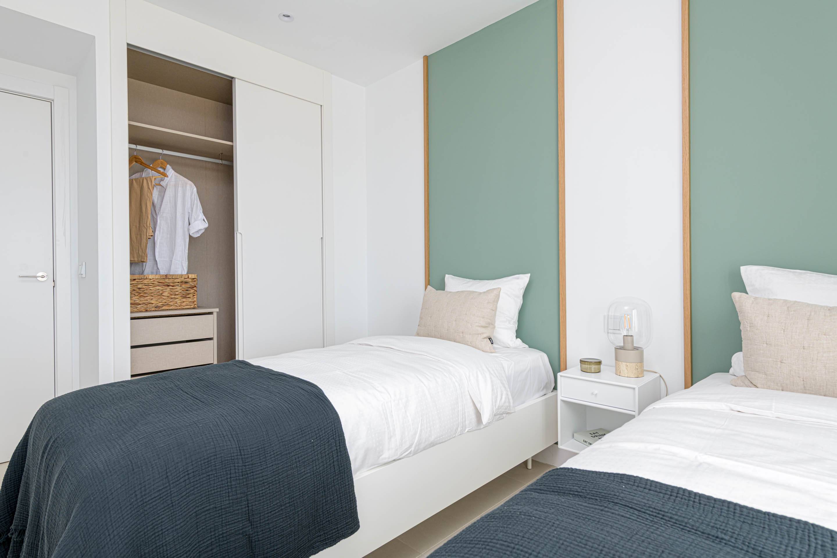 Master bedroom showing en-suite access door, new-build penthouse, El Higuerón