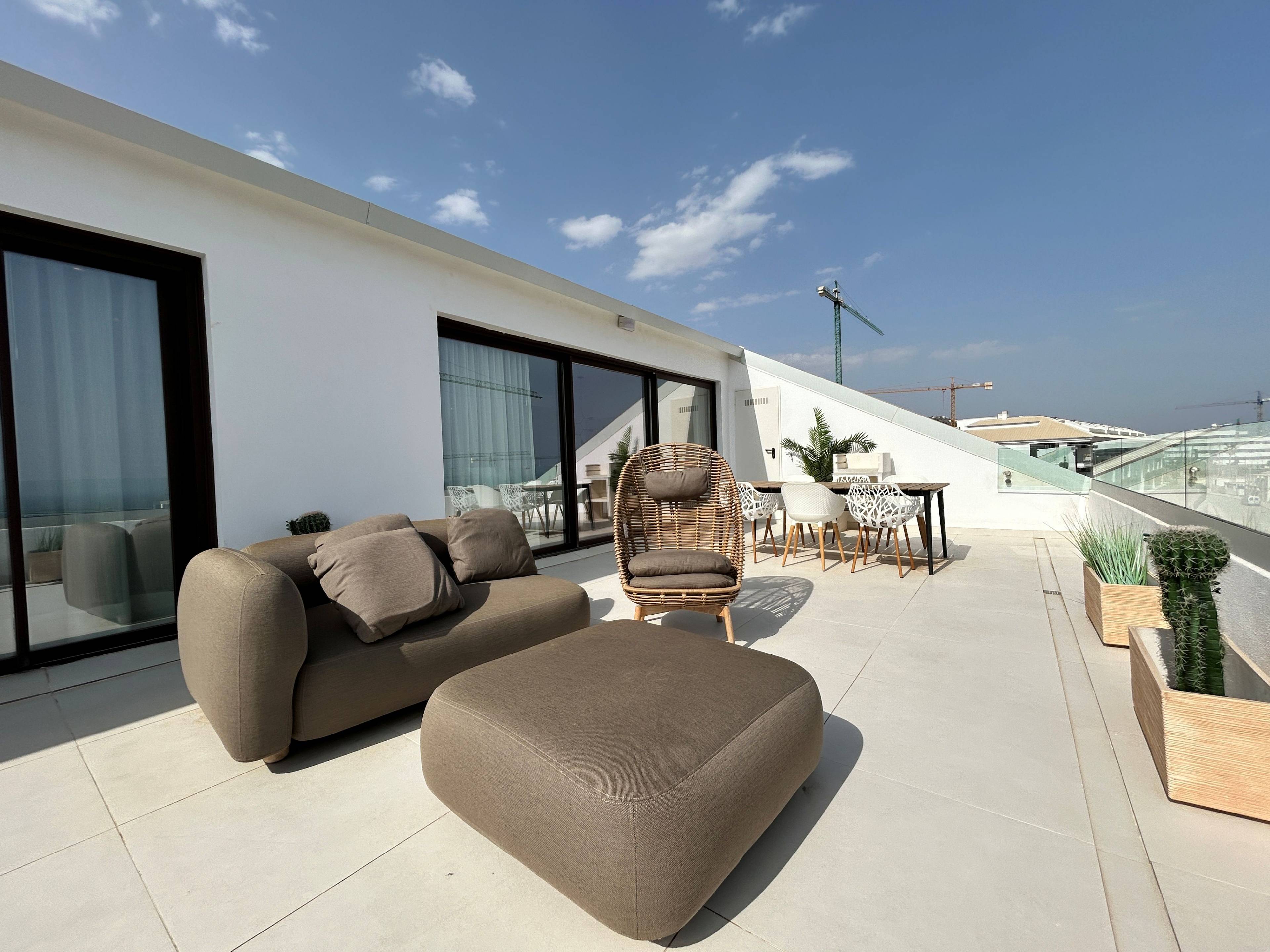 Third bedroom interior in new-build penthouse, El Higuerón, Fuengirola