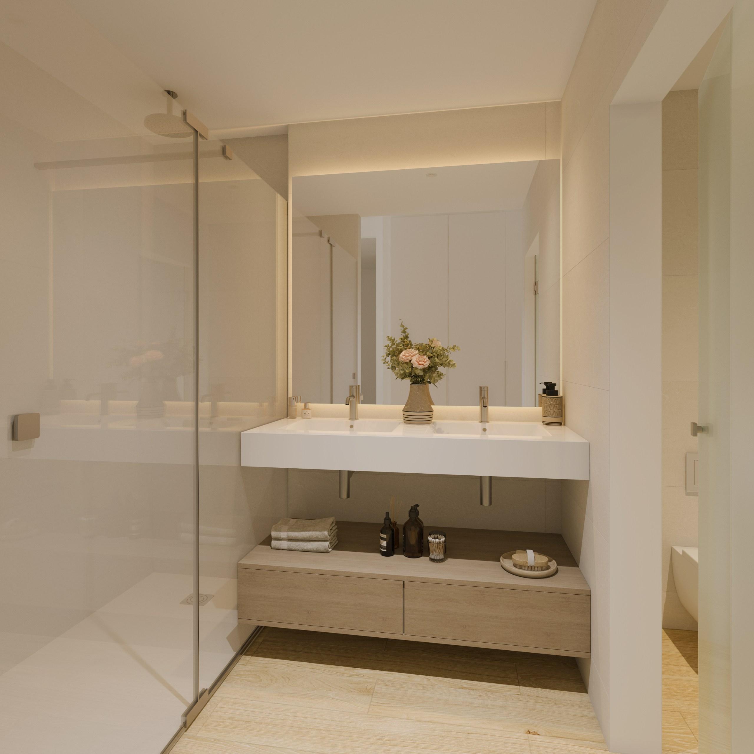 Main bedroom with built-in wardrobes in 3-bedroom townhouse, El Higuerón