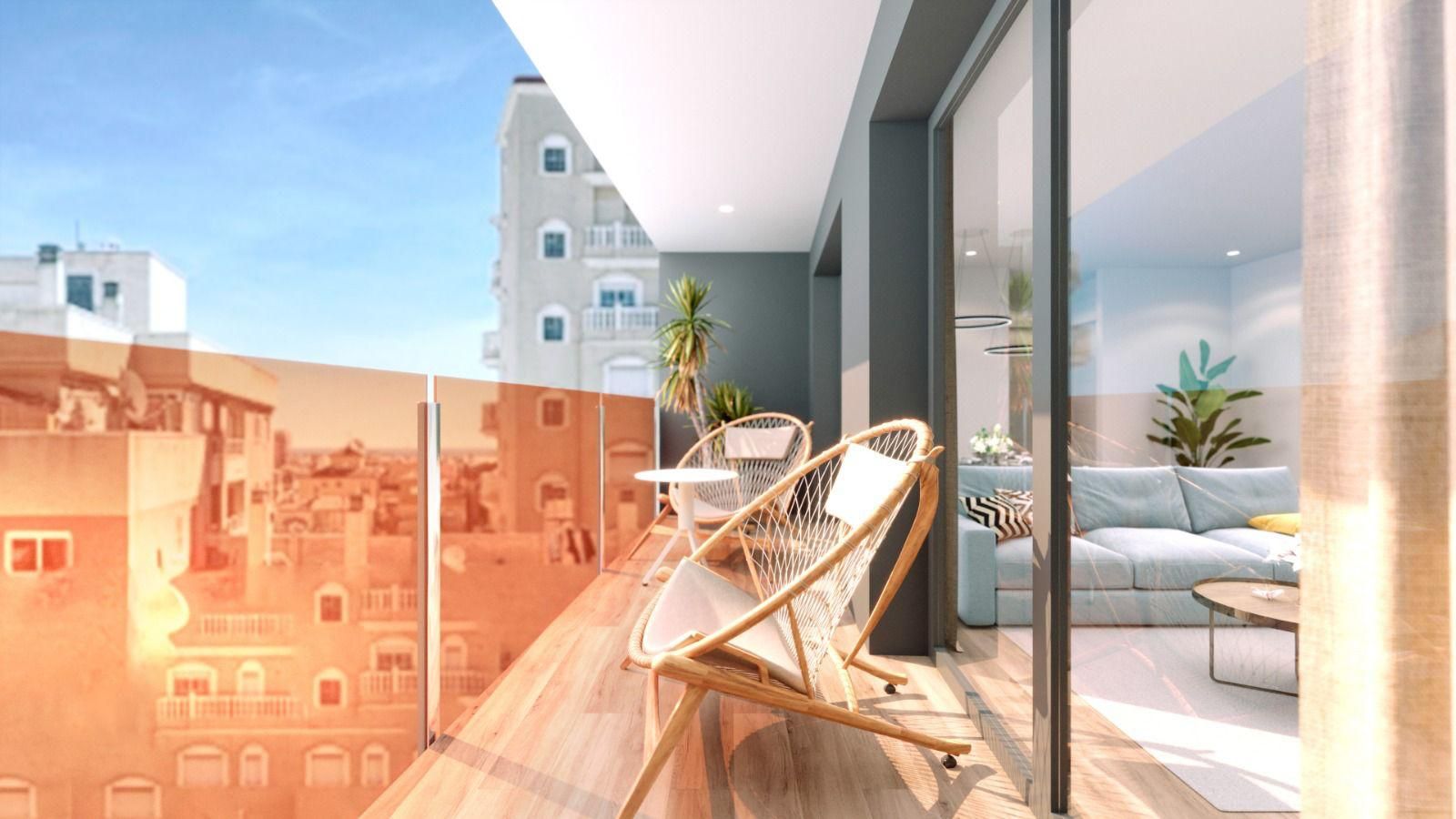 Rooftop solarium with open sky above new-build penthouse, Centro, Torrevieja