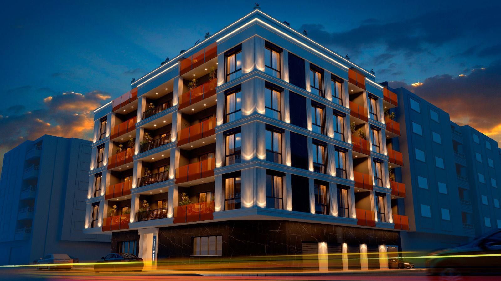 Open-plan living area with tiled flooring in 2-bedroom penthouse, Centro, Torrevieja