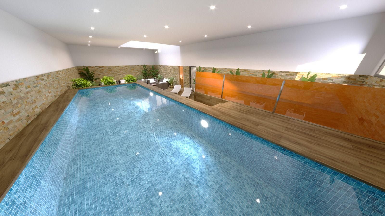 Floor tiling detail in living area of new-build penthouse, Centro, Torrevieja