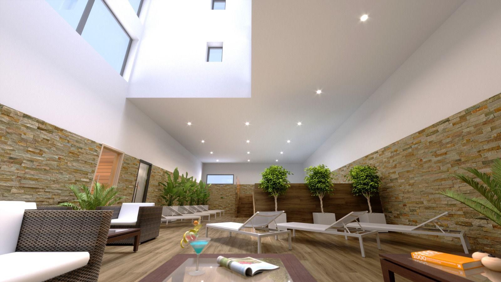 Kitchen with hob, extractor hood and integrated appliances in new-build penthouse, Centro, Torrevieja