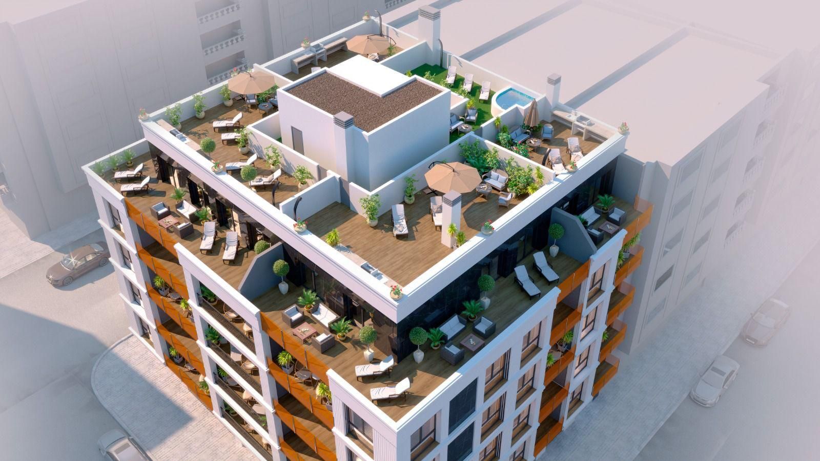 Street-level view of residential building exterior, Centro, Torrevieja
