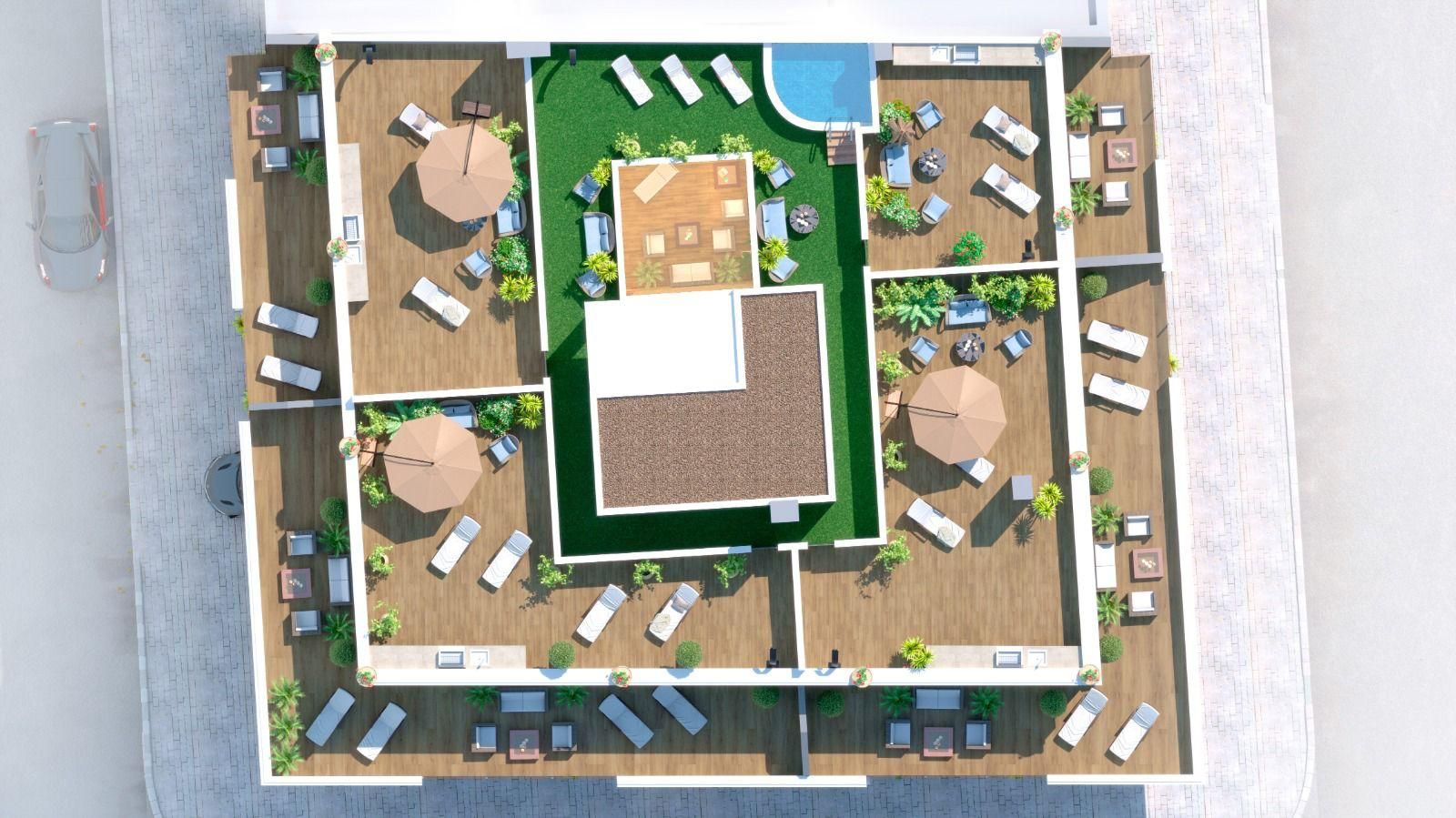 Main bedroom with window in 2-bedroom new-build penthouse, Centro, Torrevieja