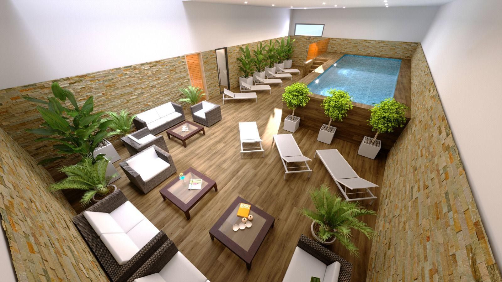 Rooftop solarium paved surface in new-build penthouse building, Centro, Torrevieja