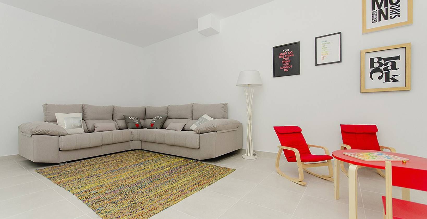 Landscaped garden area in new-build villa, Campoamor, Orihuela Costa