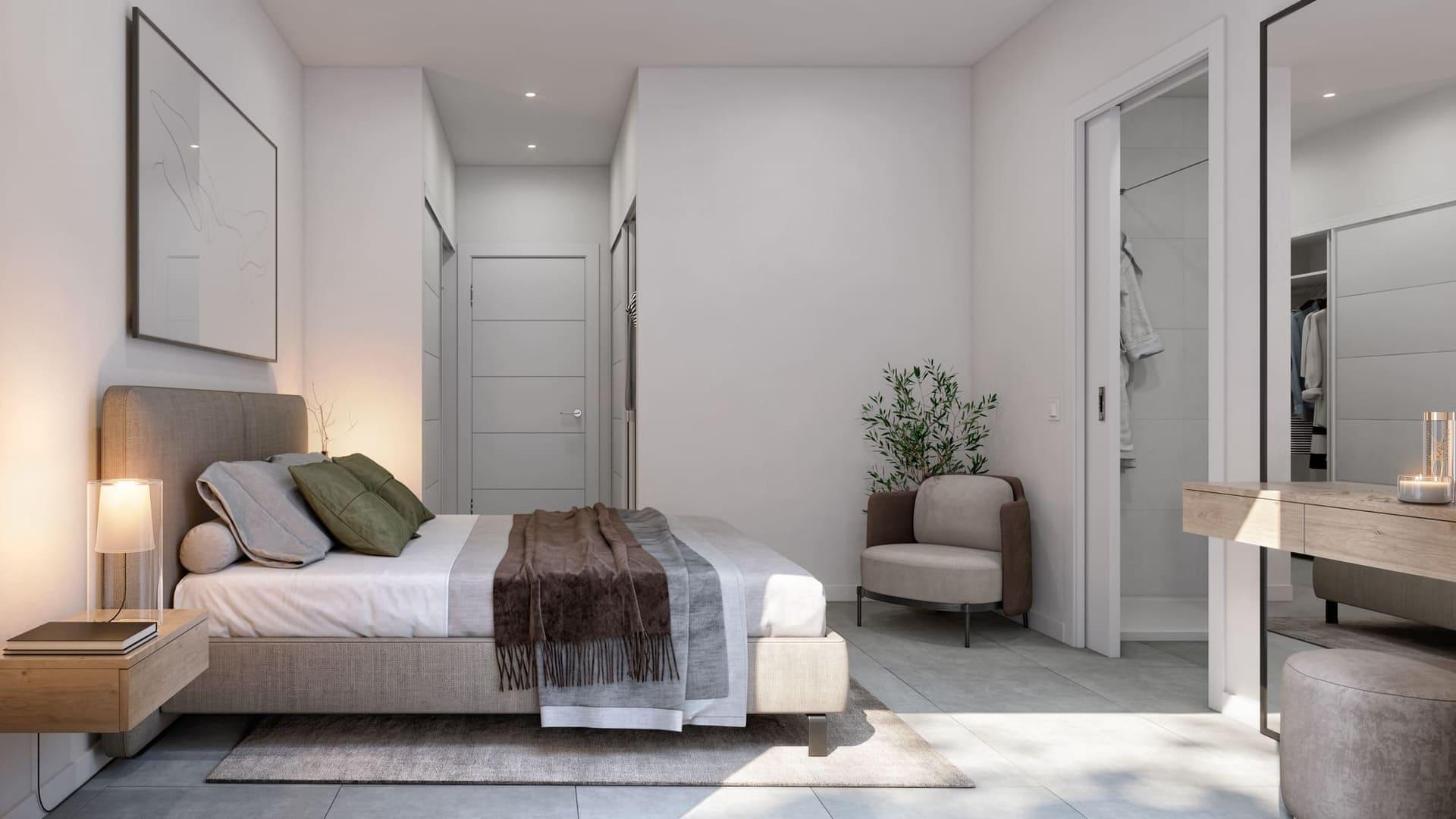 Open-plan living area in 3-bedroom new-build apartment, Zona Centro Comercial Torrequebrada, Benalmádena