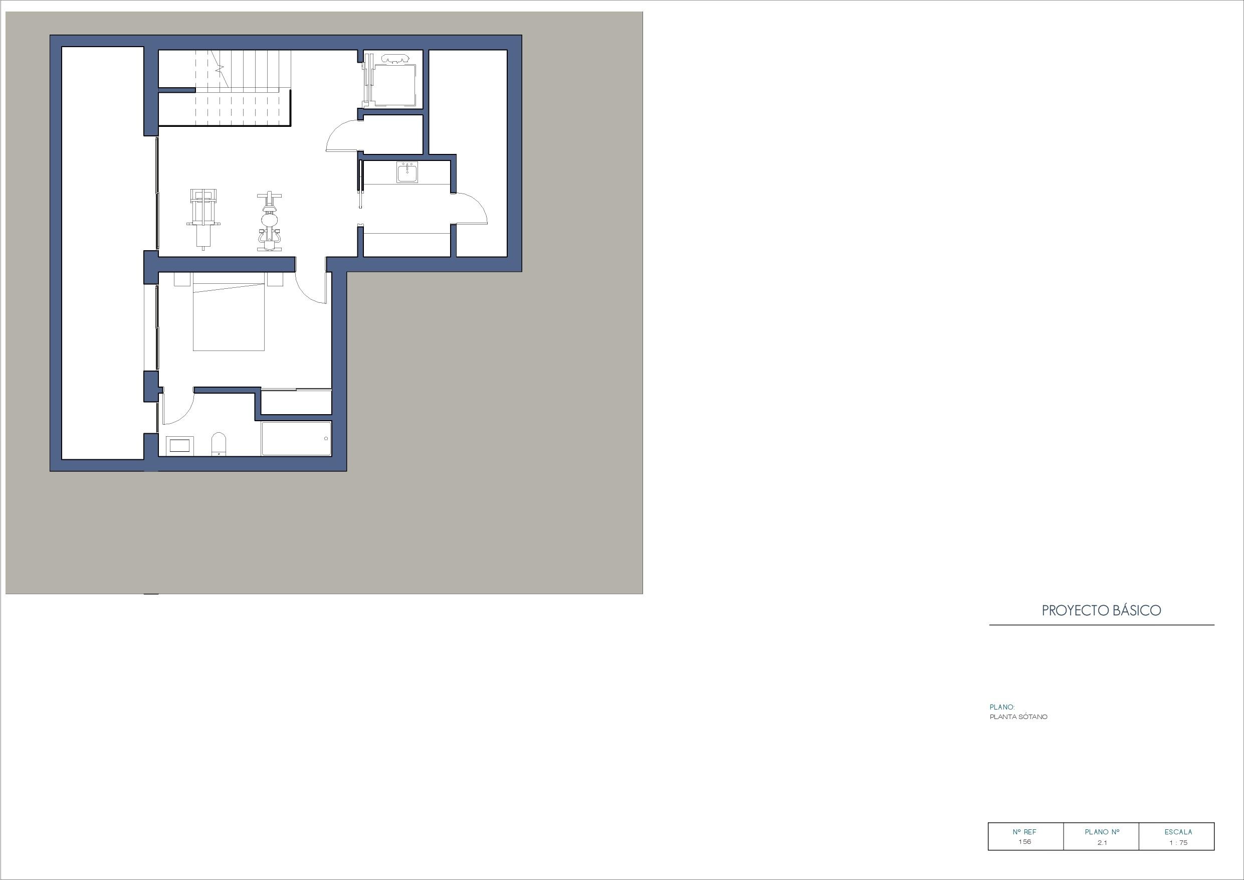 Ground floor plan of 3-bedroom new-build villa, Partida Comunes-Adsubia, Jávea