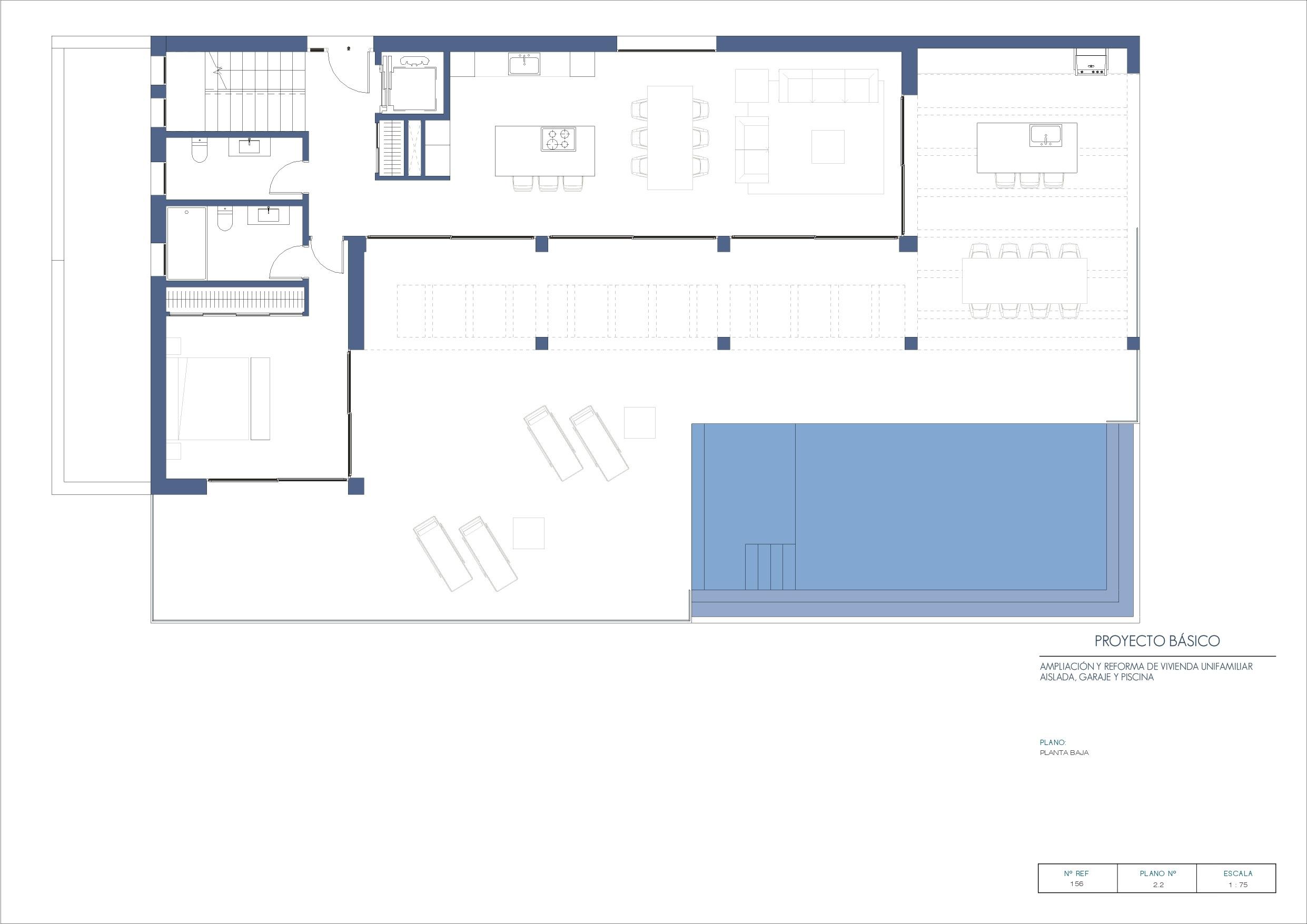 Upper floor plan of 3-bedroom new-build villa, Partida Comunes-Adsubia, Jávea