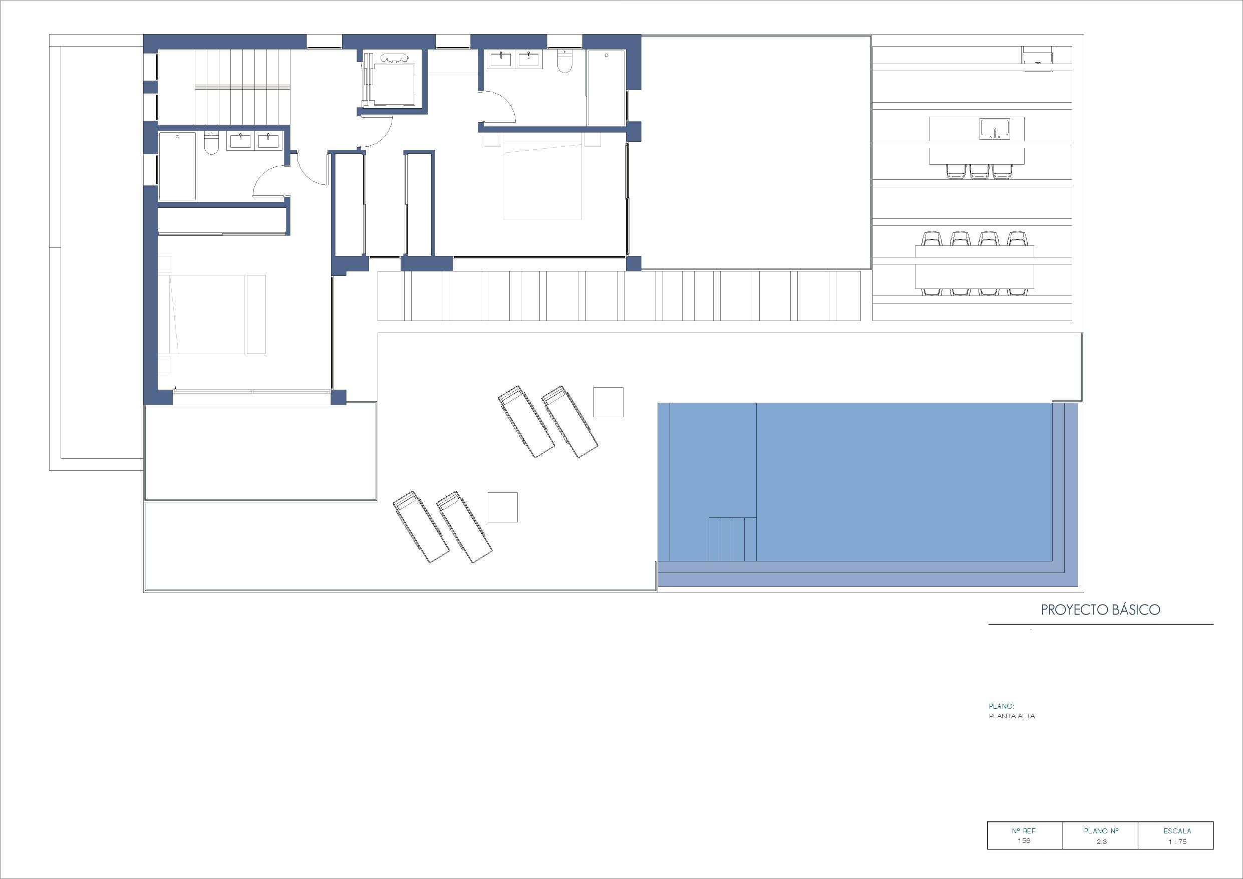 Site plan showing layout of 1,084 m2 plot, new-build villa, Partida Comunes-Adsubia, Jávea