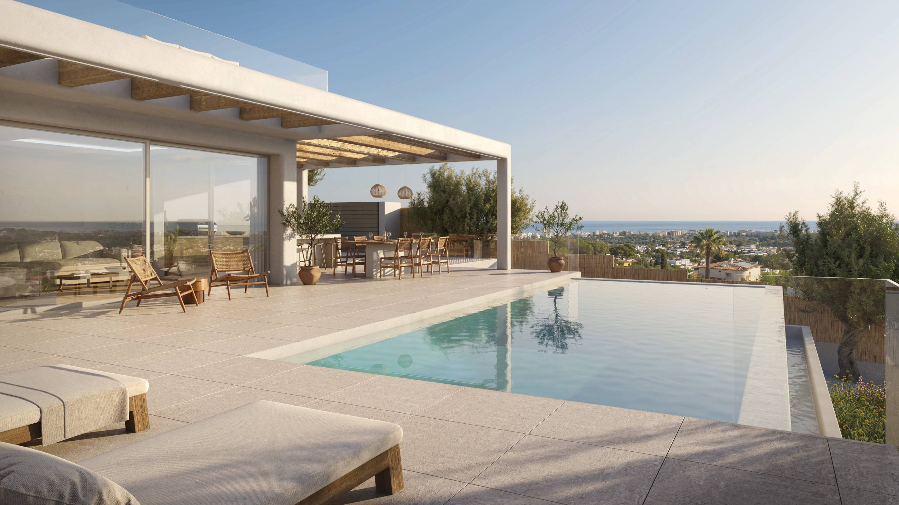 Fitted kitchen with integrated appliances in new-build villa, Partida Comunes-Adsubia, Jávea