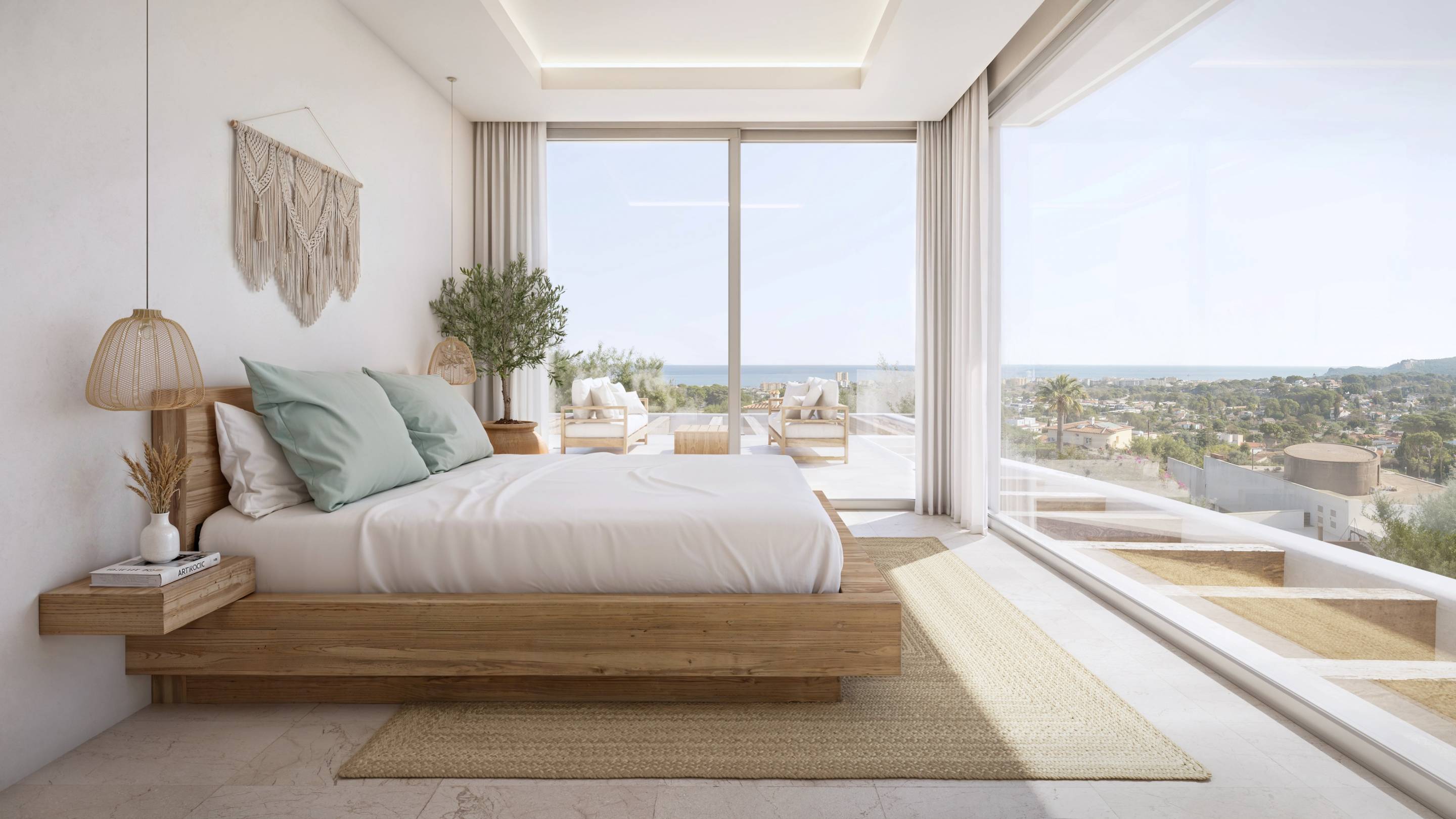 Second bedroom interior in 3-bedroom new-build villa, Partida Comunes-Adsubia, Jávea