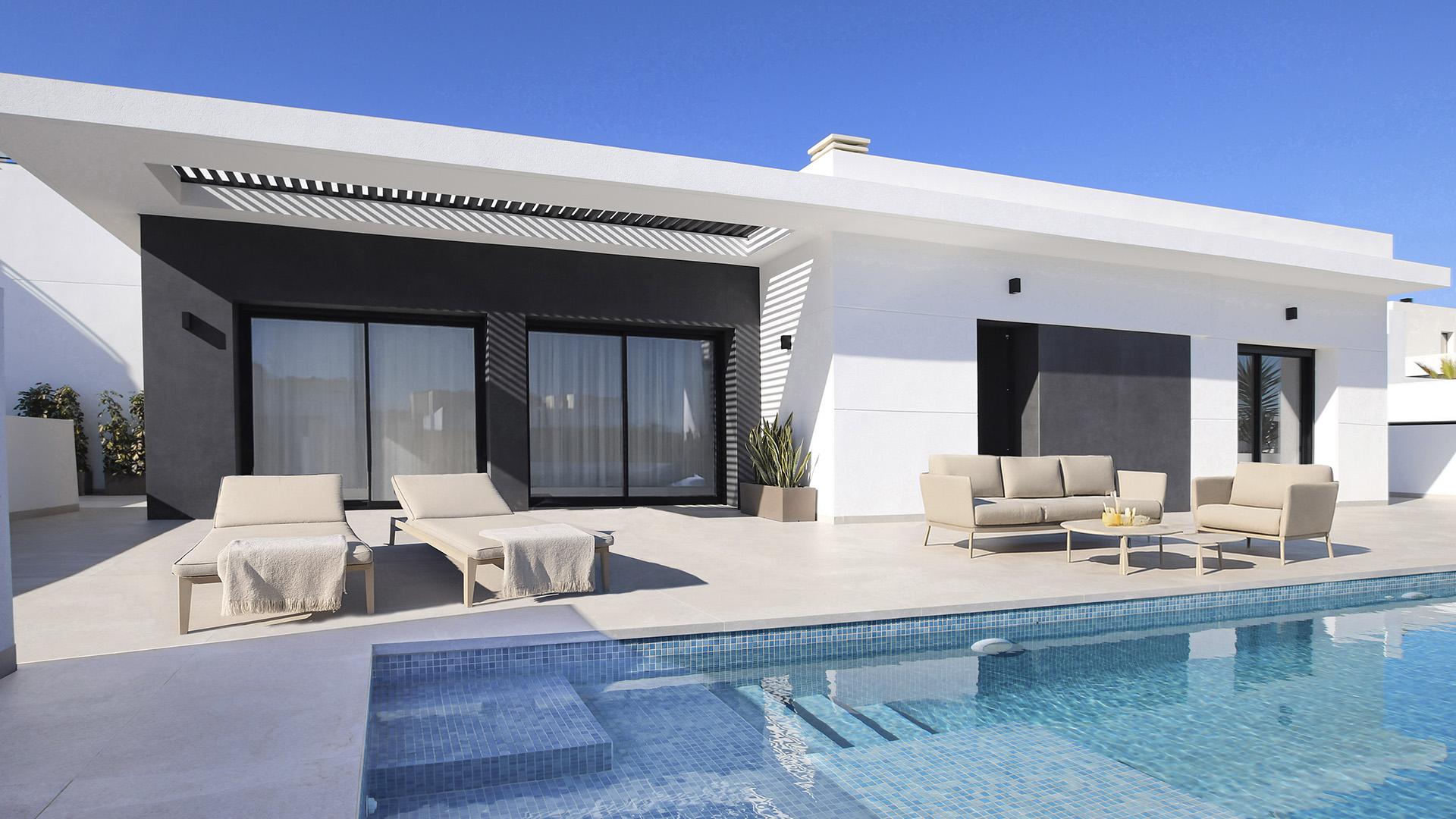 Upper level or roof area of new-build villa, Centro de la Ciudad Quesada, Rojales