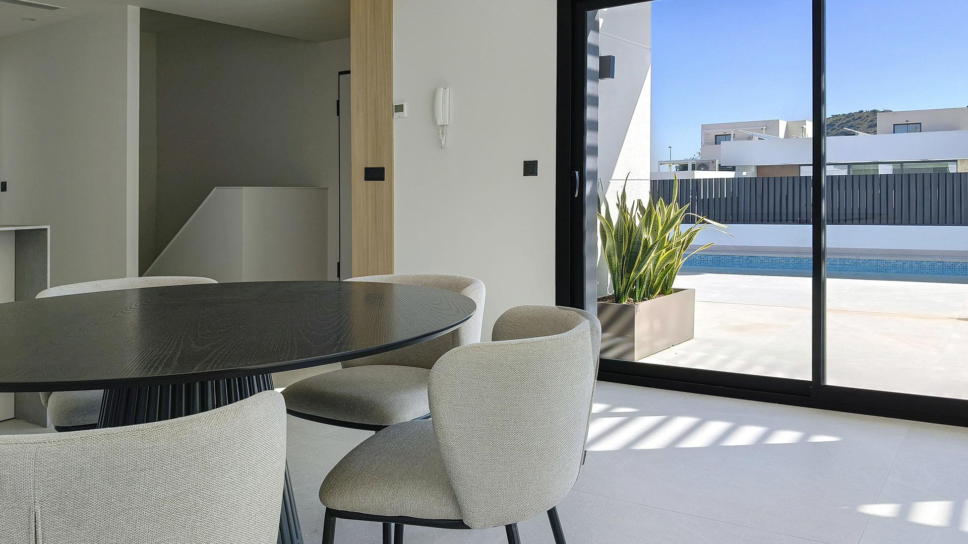 Kitchen with porcelain tile flooring and modern cabinetry, new-build villa, Centro de la Ciudad Quesada