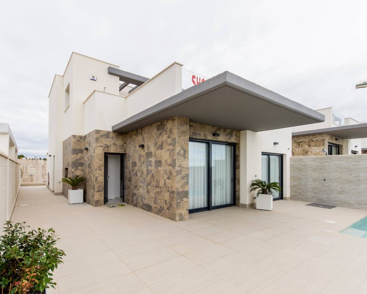 Upper-floor plan of new-build villa in Campoamor, Orihuela Costa