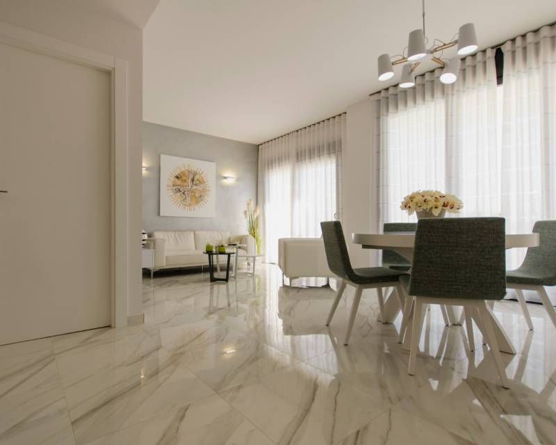 CGI render of solarium terrace and views, new-build villa, Campoamor