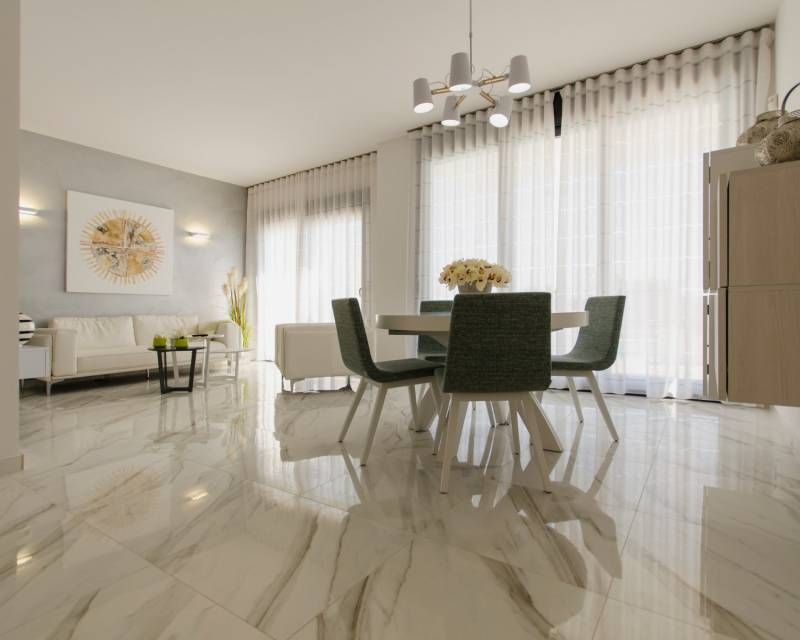 CGI render of pool and garden at new-build villa, Campoamor, Orihuela Costa