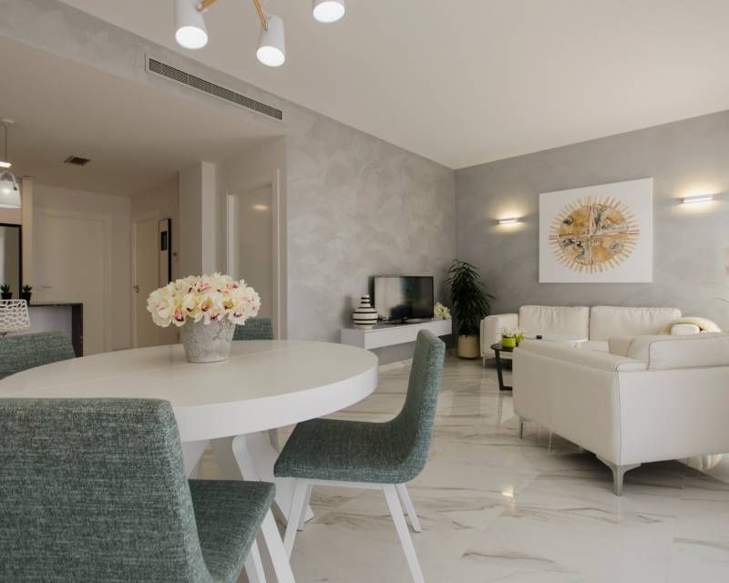Street-level view of new-build villa location in Campoamor, Orihuela Costa