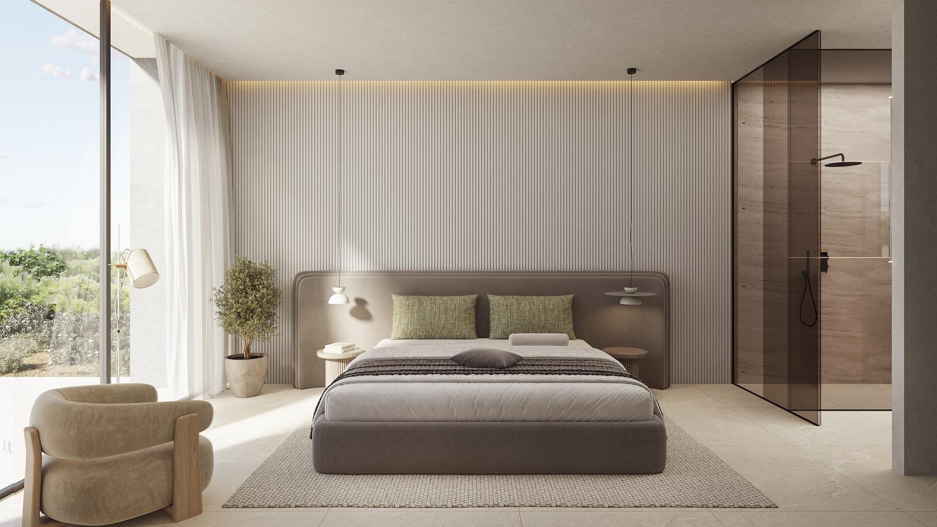 Second bedroom in 3-bedroom new-build villa, Calpe Town, Calpe
