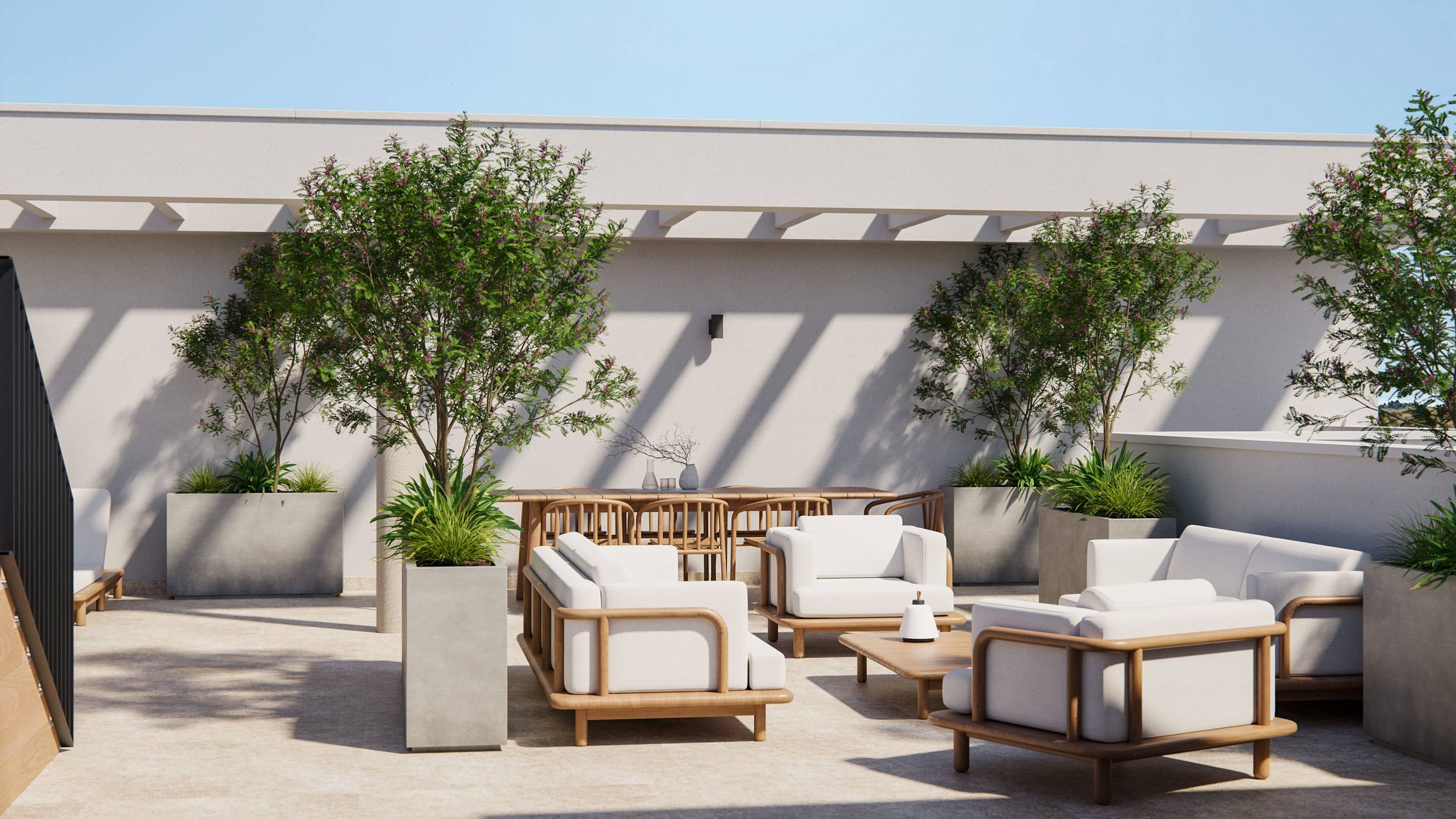 View from first-floor terrace, new-build townhouse, Cerros del Águila