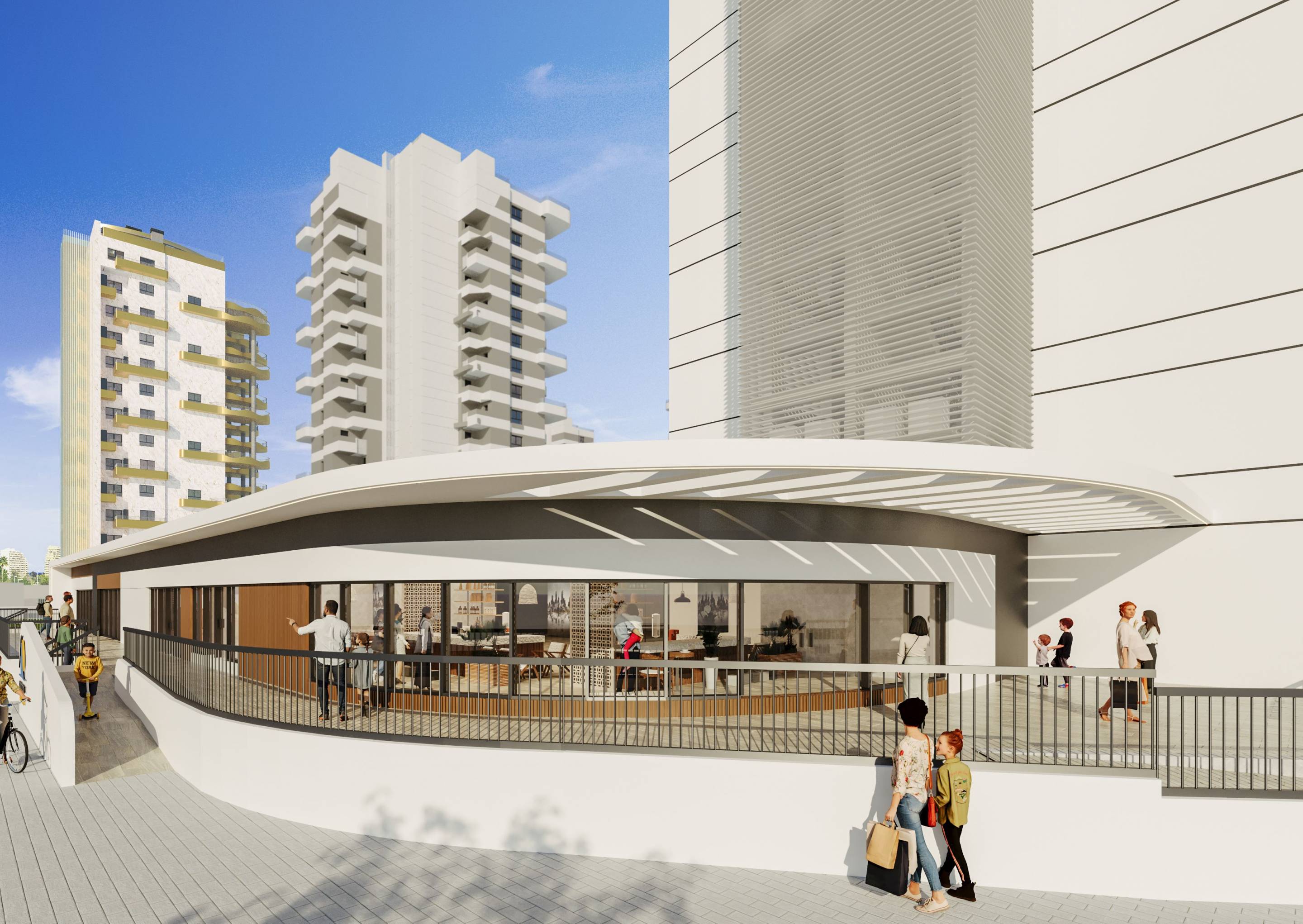Open-plan kitchen and dining area in new-build apartment, Playa Arenal-Bol, Calpe