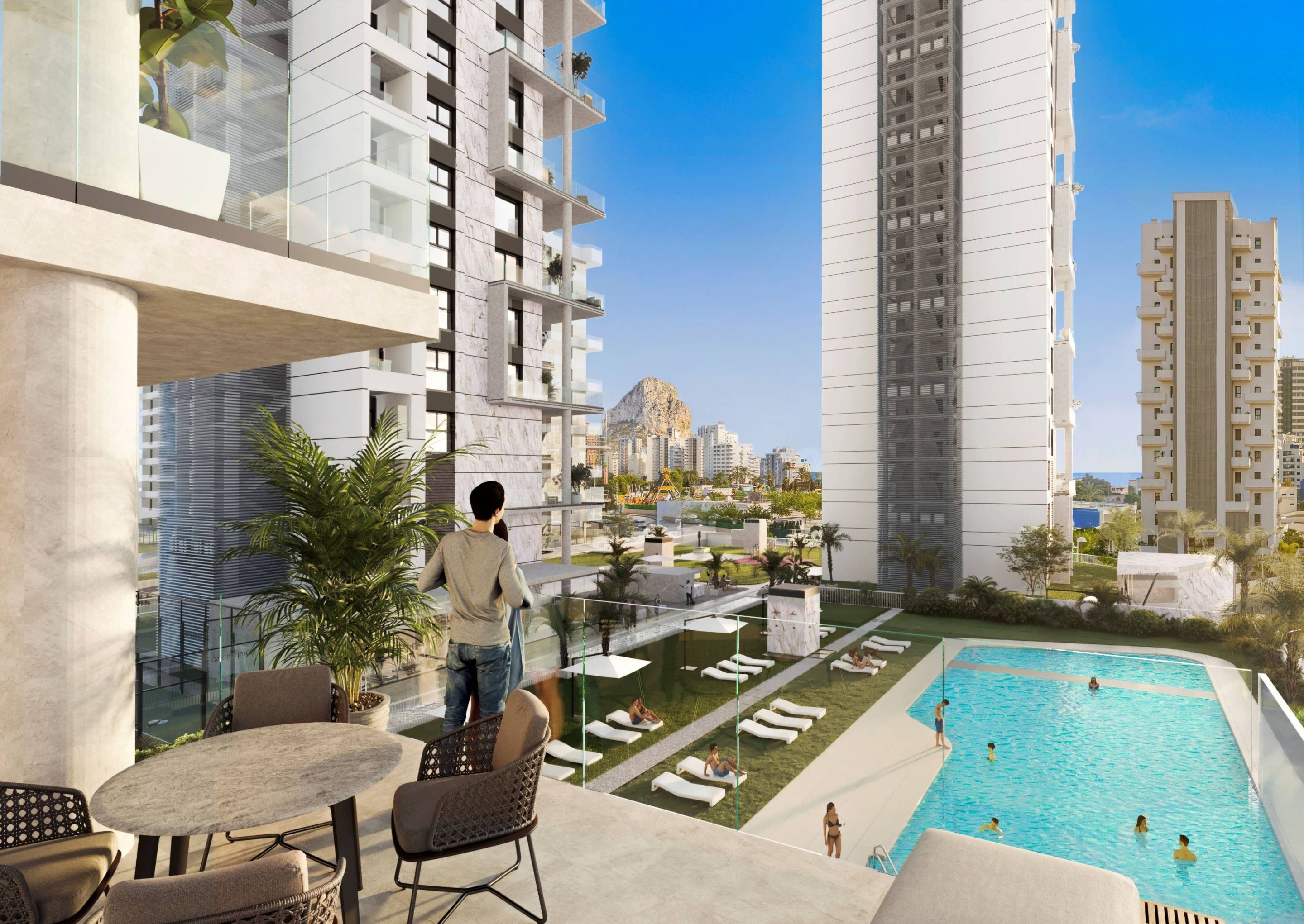 Brochure page showing specification details, new-build apartment, Calpe