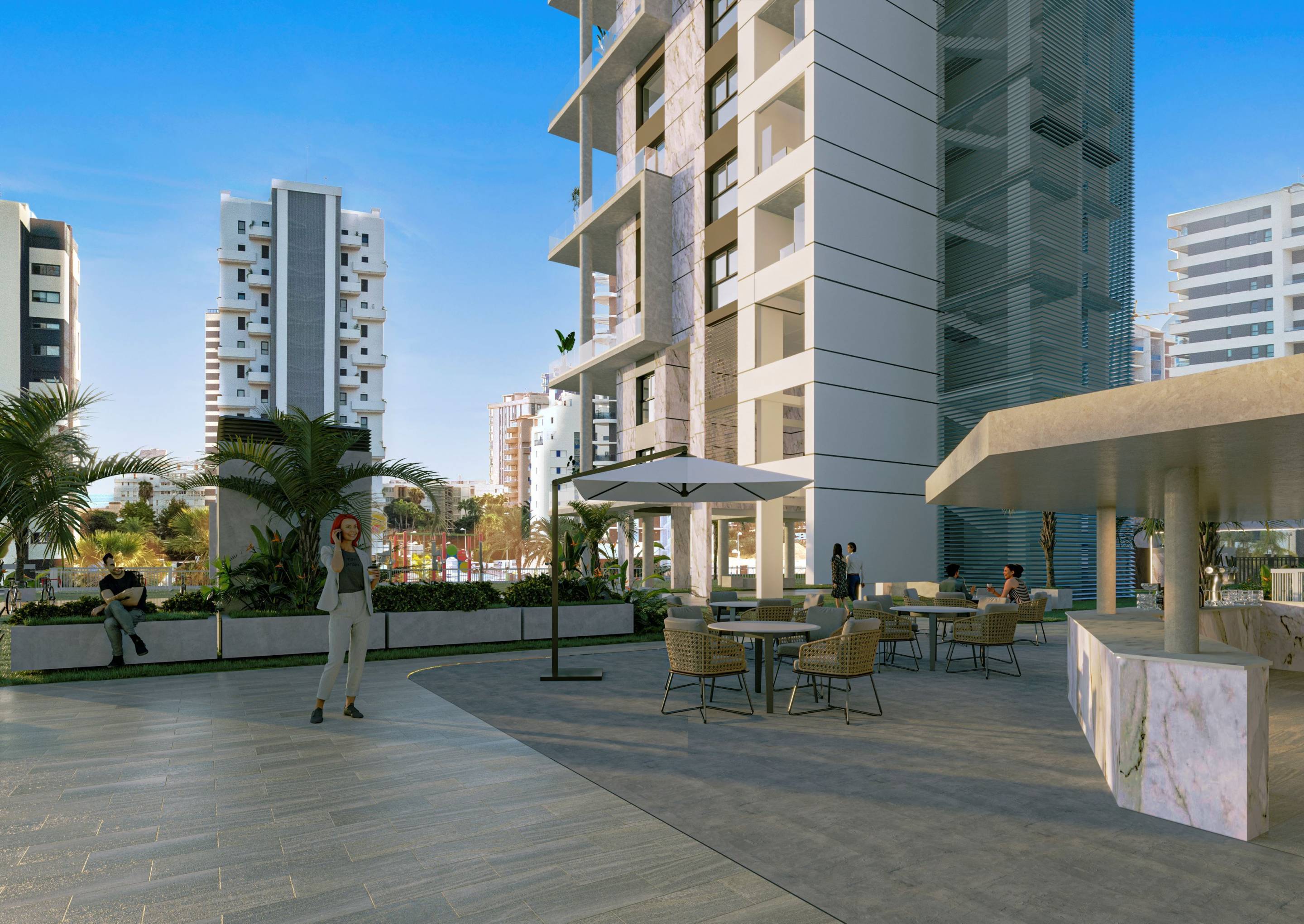 Second bedroom in 3-bedroom new-build apartment, Playa Arenal-Bol, Calpe