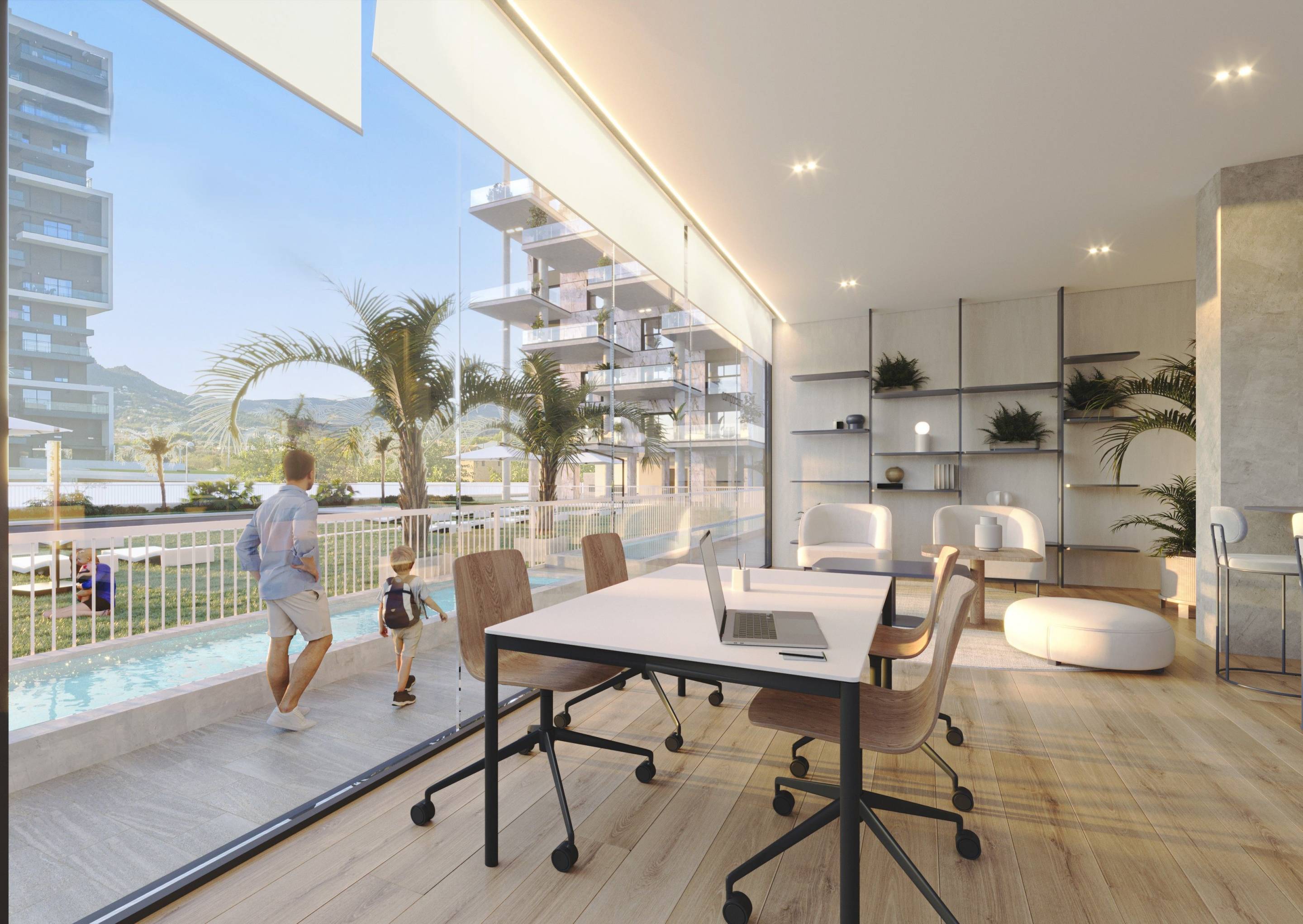 Terrace view from 6th-floor apartment in Playa Arenal-Bol, Calpe