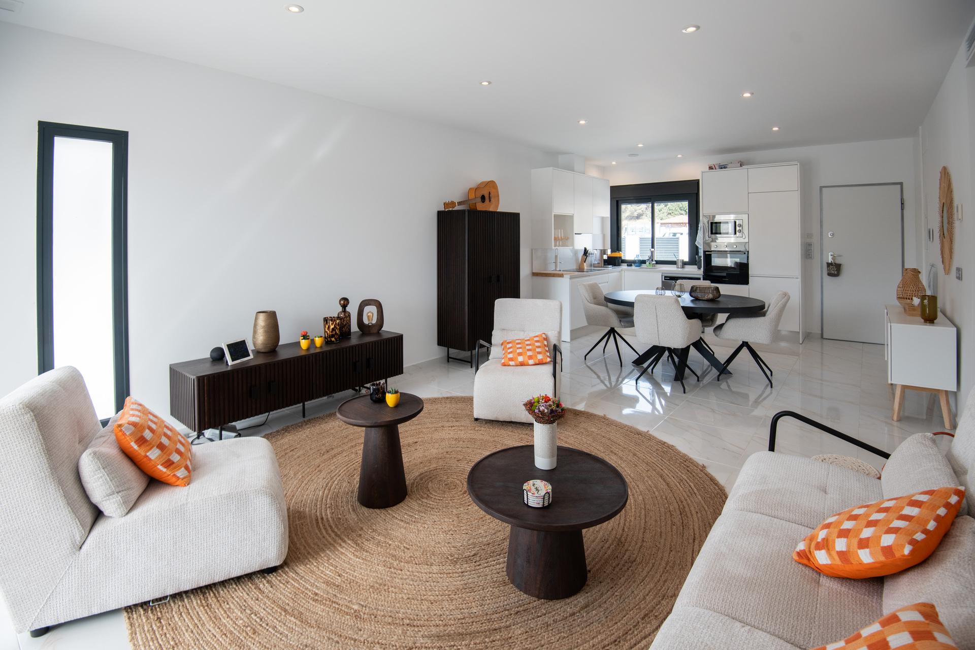 Two dedicated parking spaces inside plot boundary, 2-bedroom villa, Pinar de Campoverde