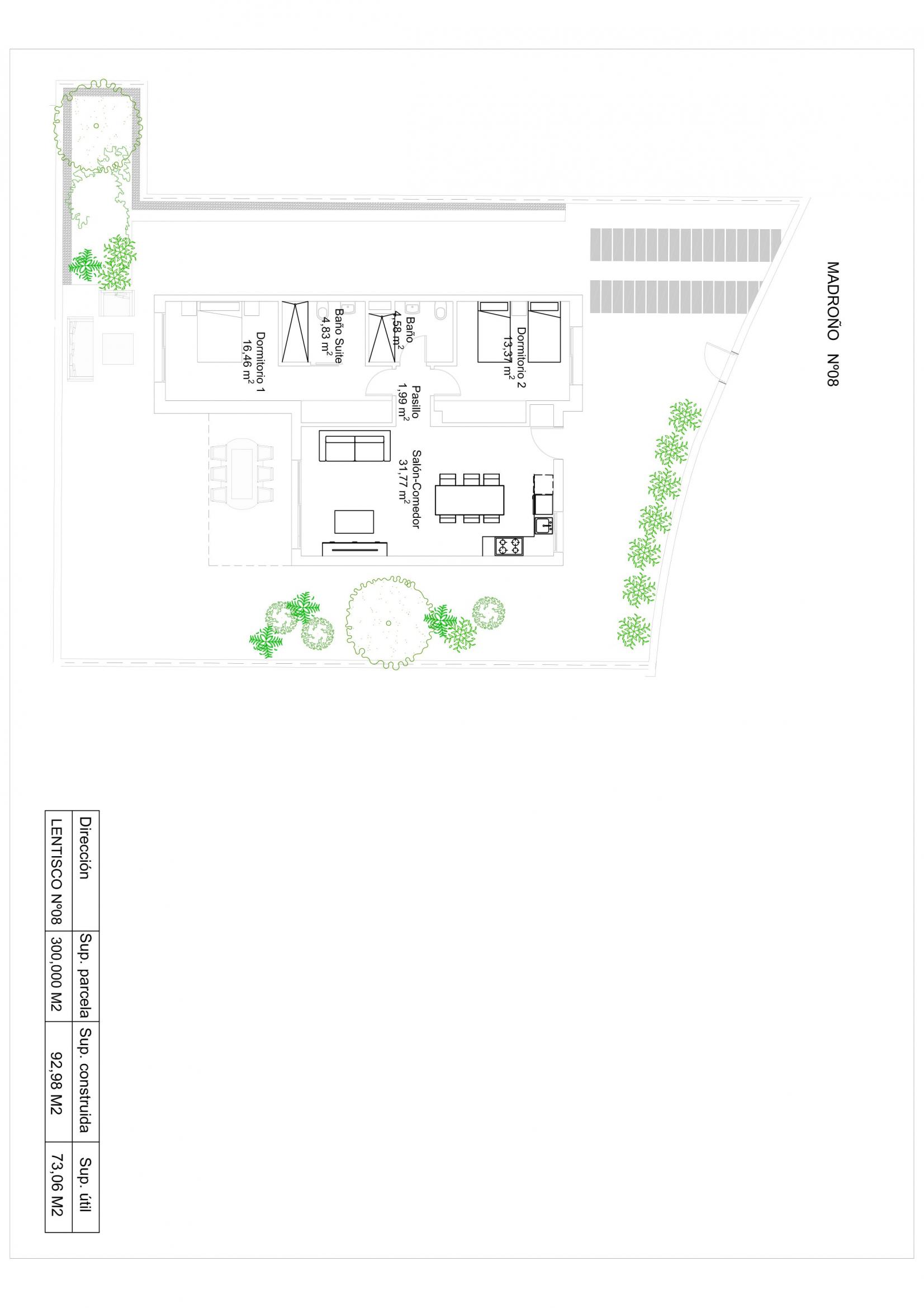 Overview of villa and 300m2 plot from street, Pinar de Campoverde